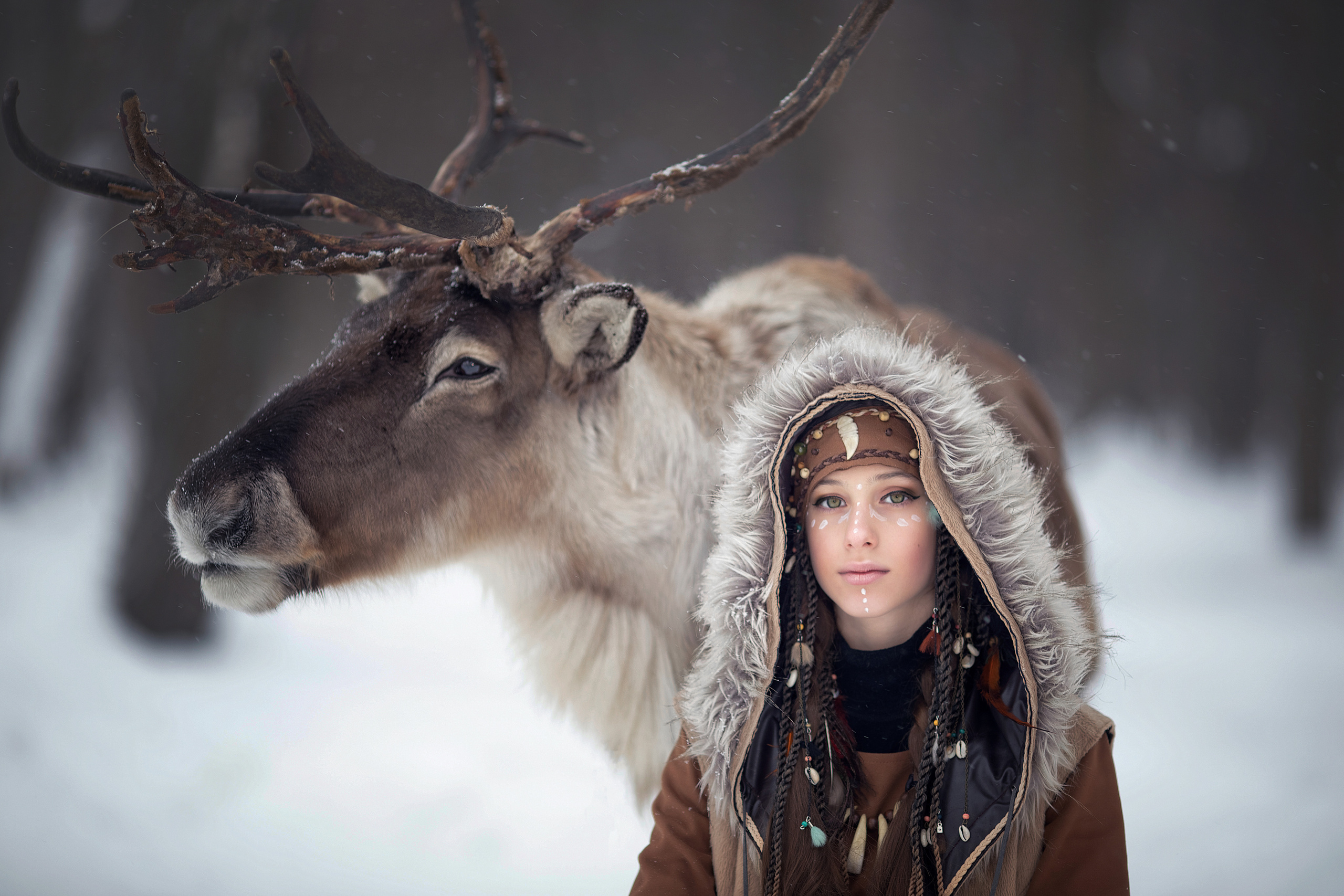 Shamanka (Reindeer). Children’s and family photographer Ekaterina Ureva in Moscow