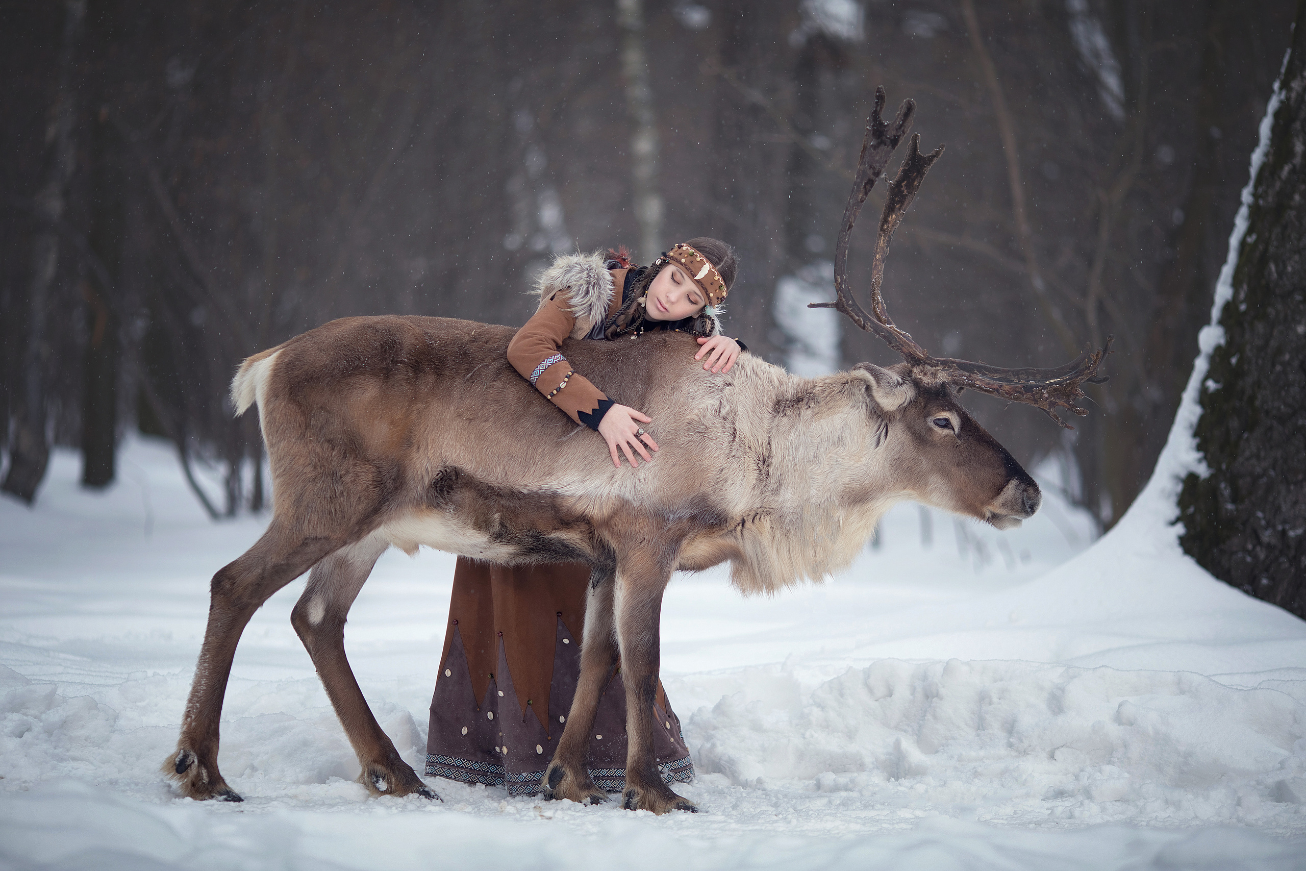 Shamanka (Reindeer). Children’s and family photographer Ekaterina Ureva in Moscow