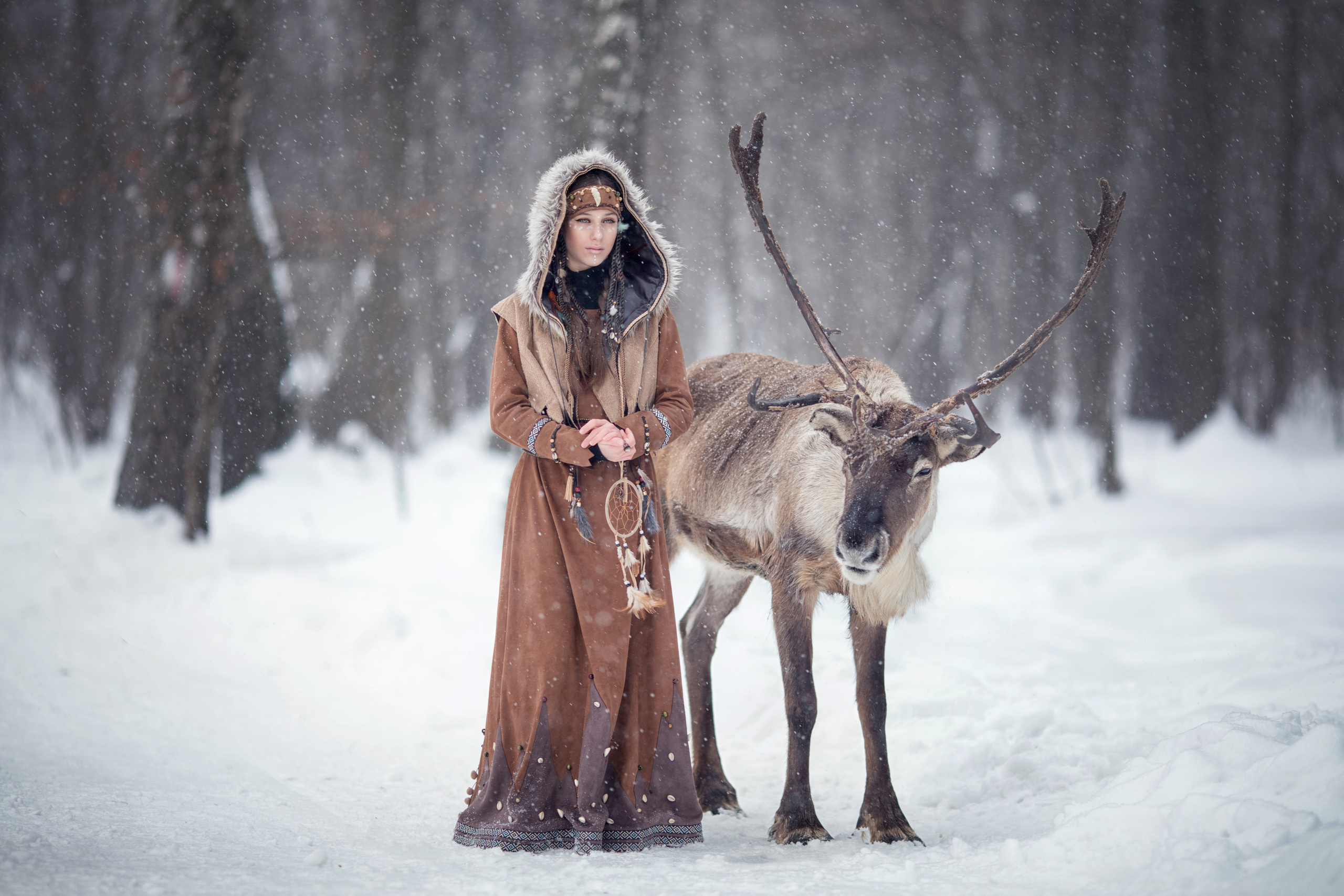 Shamanka (Reindeer). Children’s and family photographer Ekaterina Ureva in Moscow