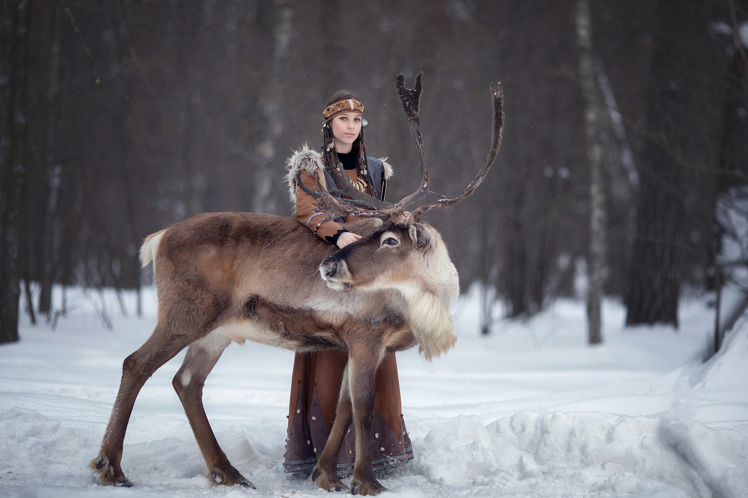 Shamanka (Reindeer). Children’s and family photographer Ekaterina Ureva in Moscow