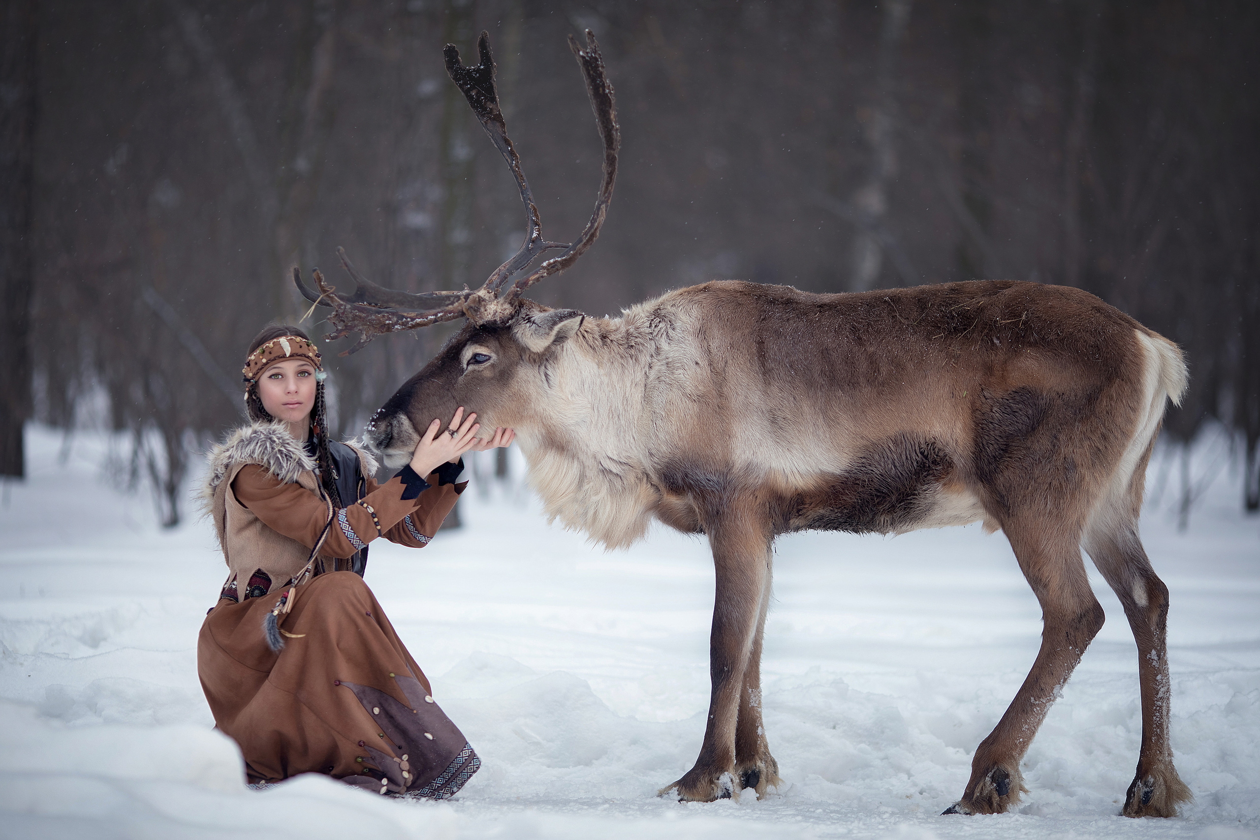 Shamanka (Reindeer). Children’s and family photographer Ekaterina Ureva in Moscow