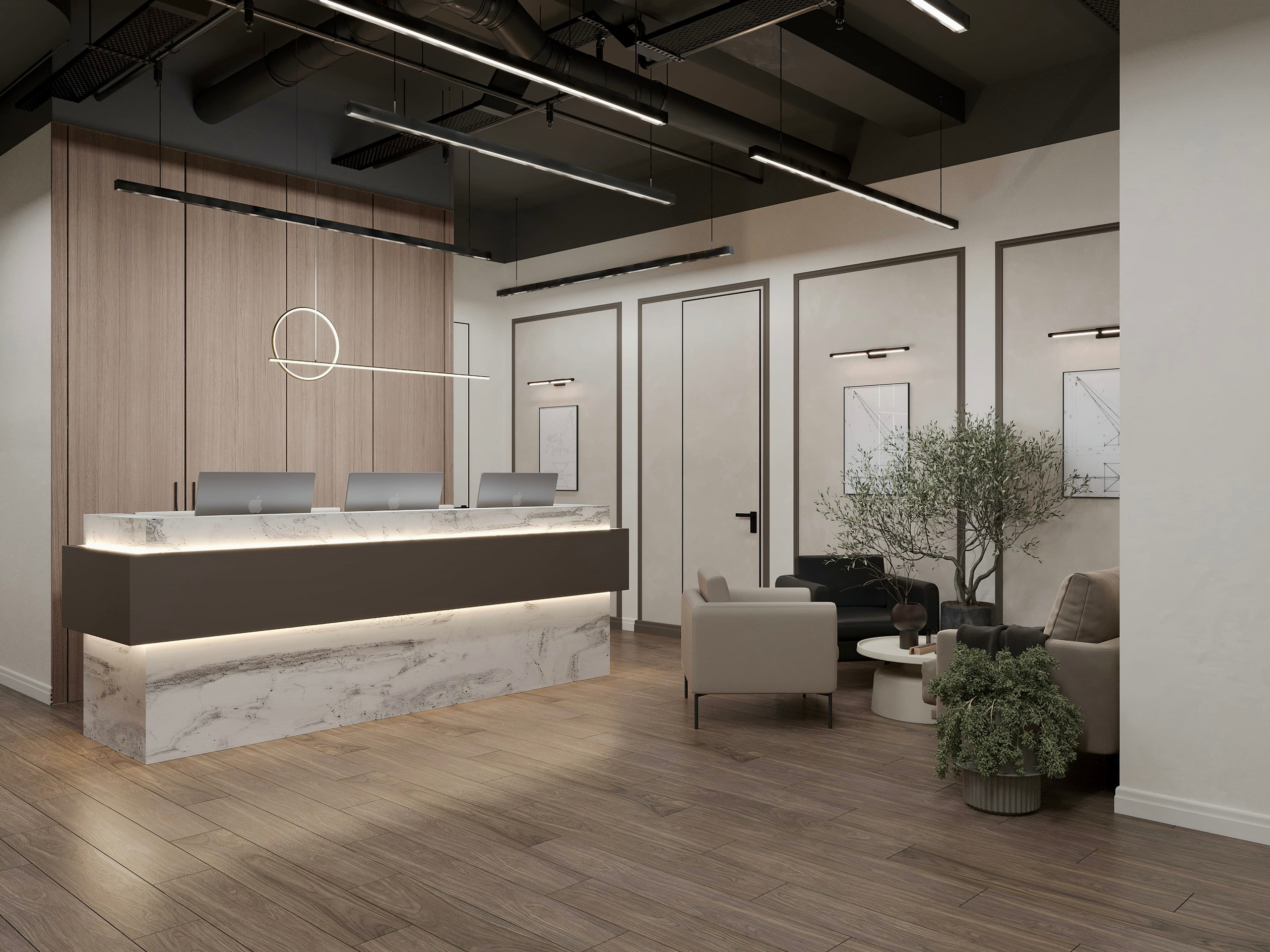 Офис 264 м², БЦ «Останкино». 3D Визуализация интерьера