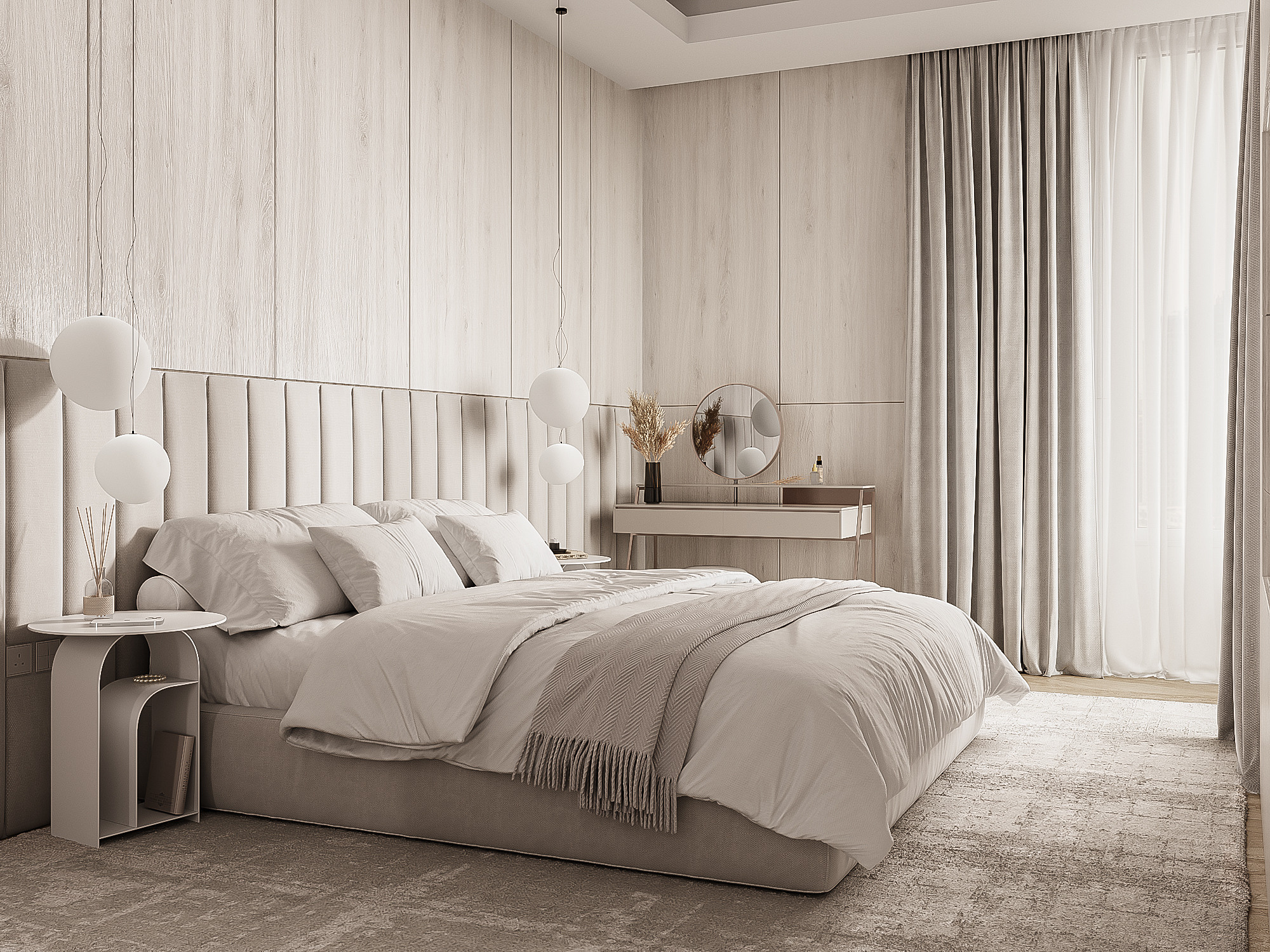 Dubai / VOLANTE TOWER /Guest bedroom. 3D visualization | interior decoration