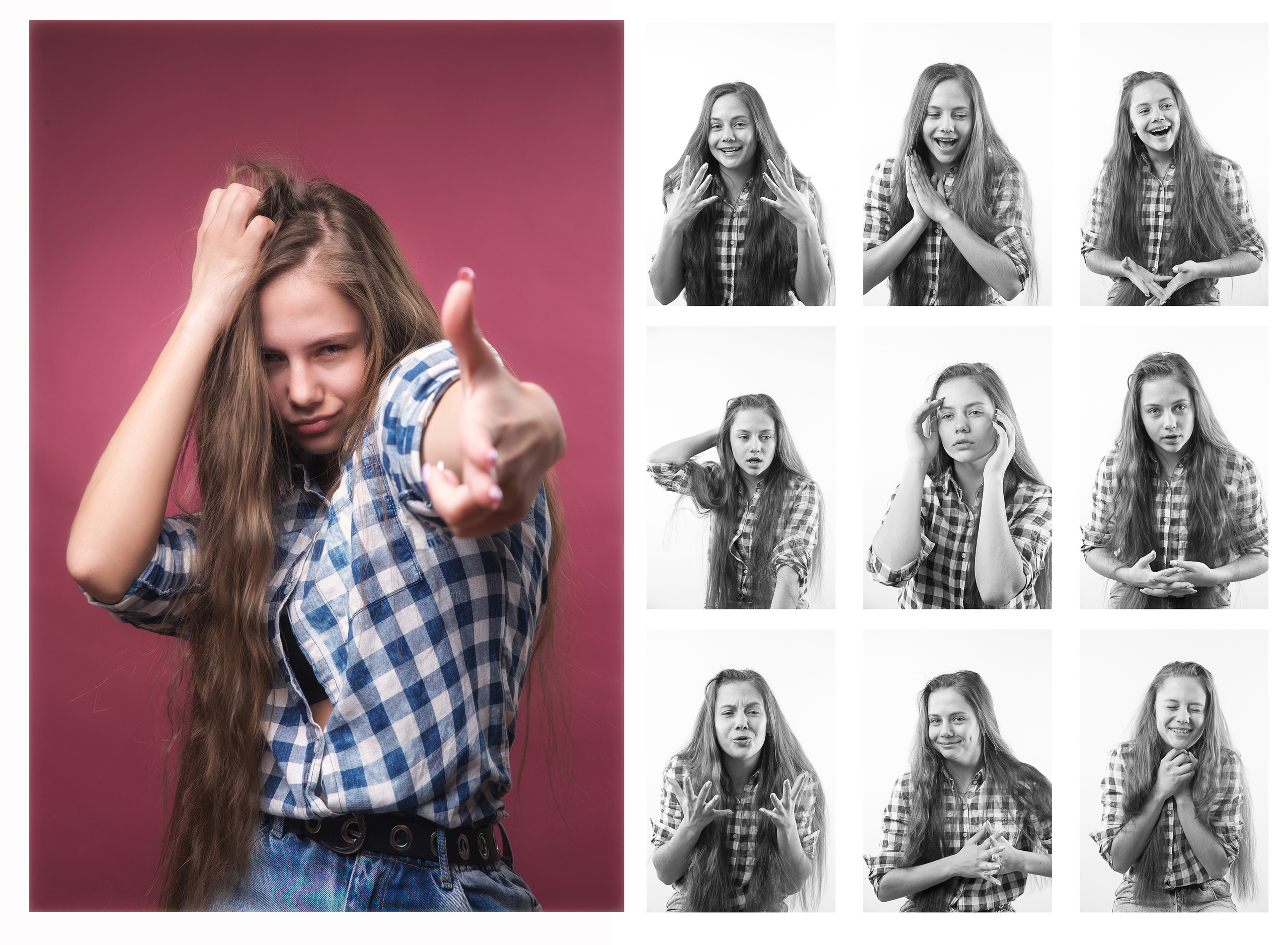 Карта эмоций для актерского и модельного портфолио. Портретный фотограф в Москве Алексей Михайлов