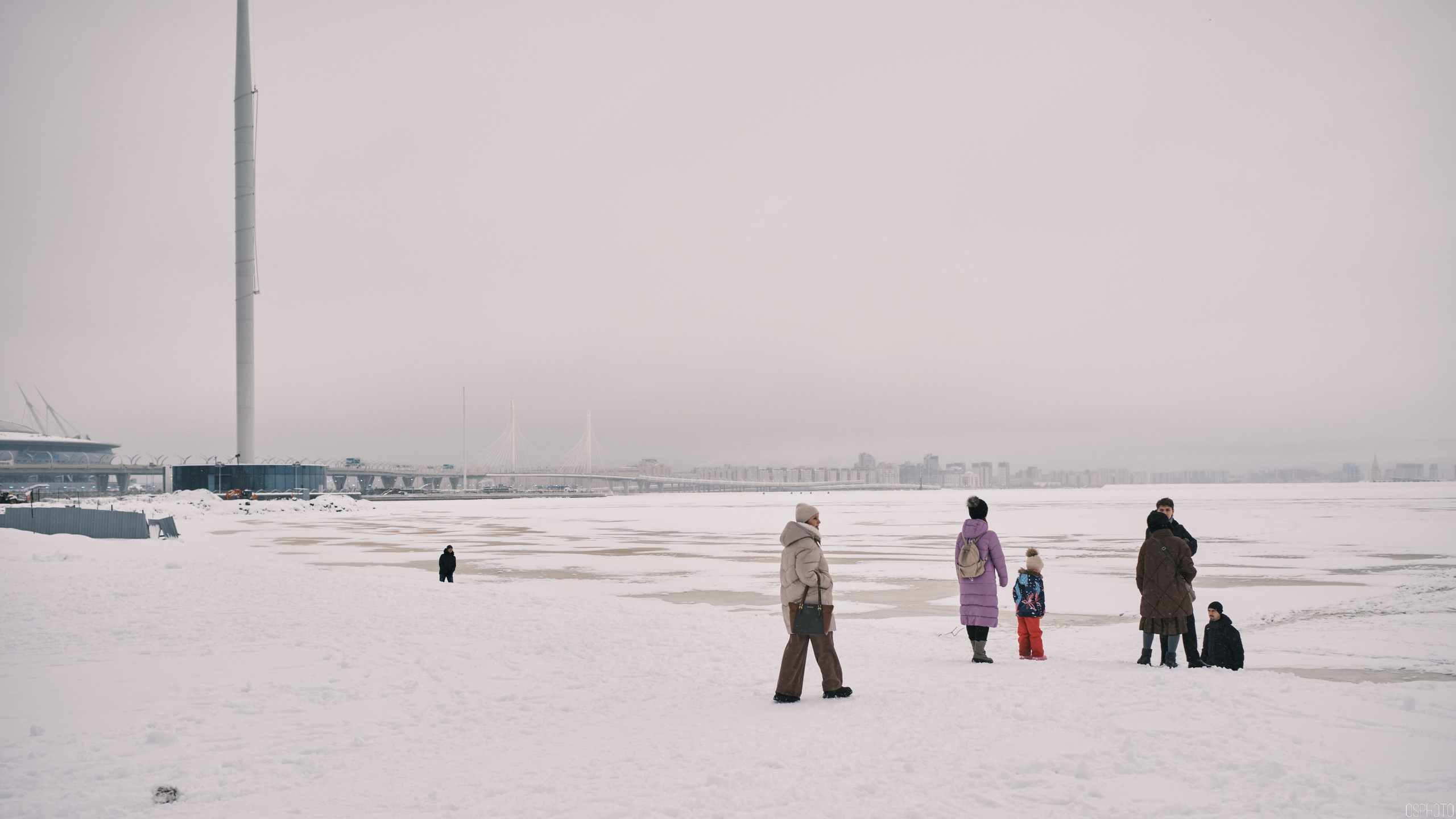 Снег и туман в Санкт-Петербурге. Фотографъ Сергѣевъ. Поймать мгновеніе