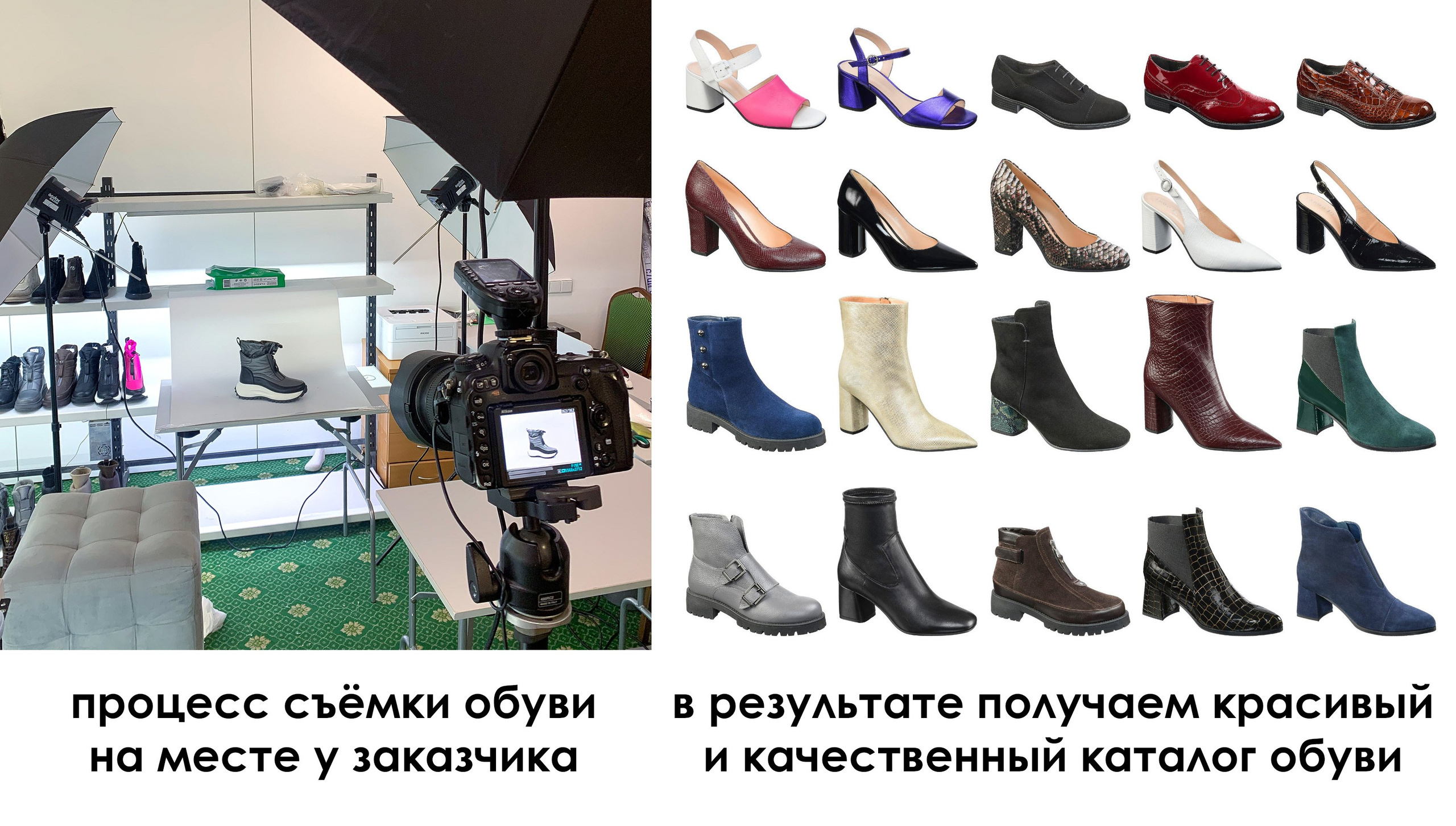 Результат обувной фотосъёмки для каталога