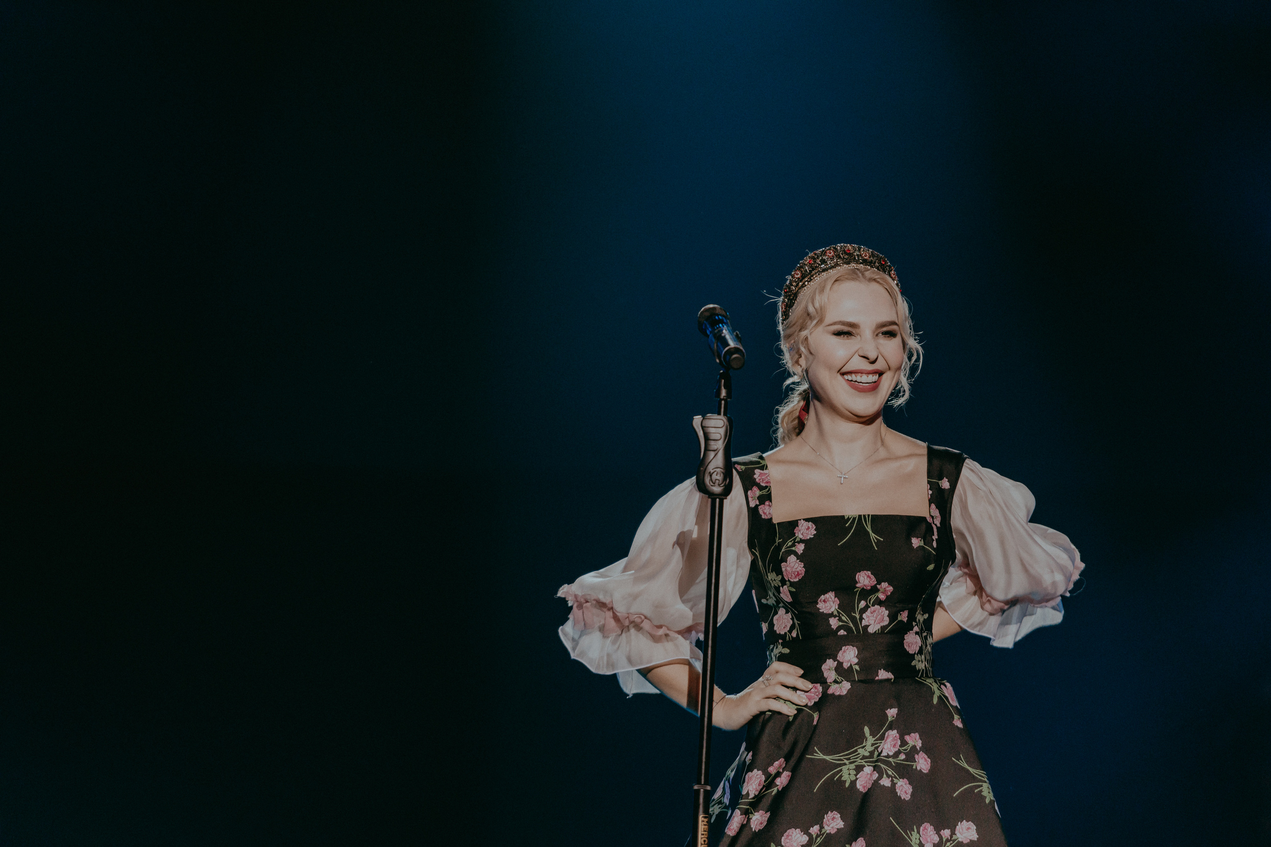 Пелагея на Новогоднем гала-концерте проекта «Голос» в Crocus City Hall в Москве