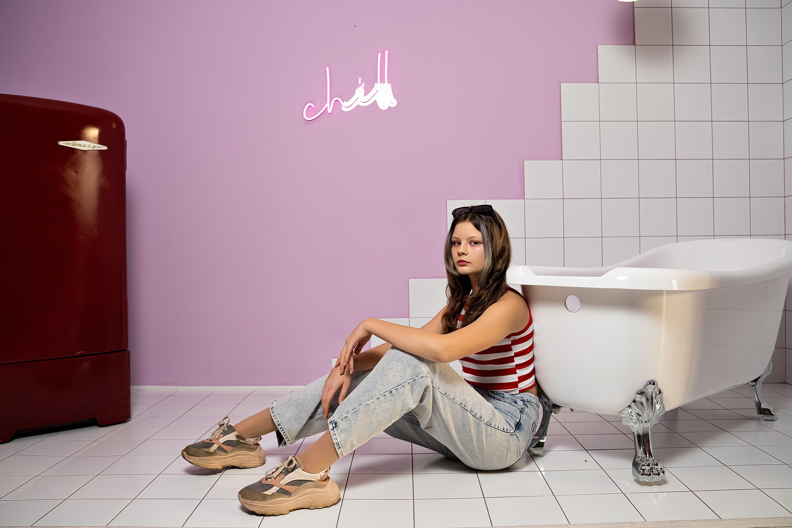 Студийная фотосессия для школьного выпускного альбома Жанна Бакунович