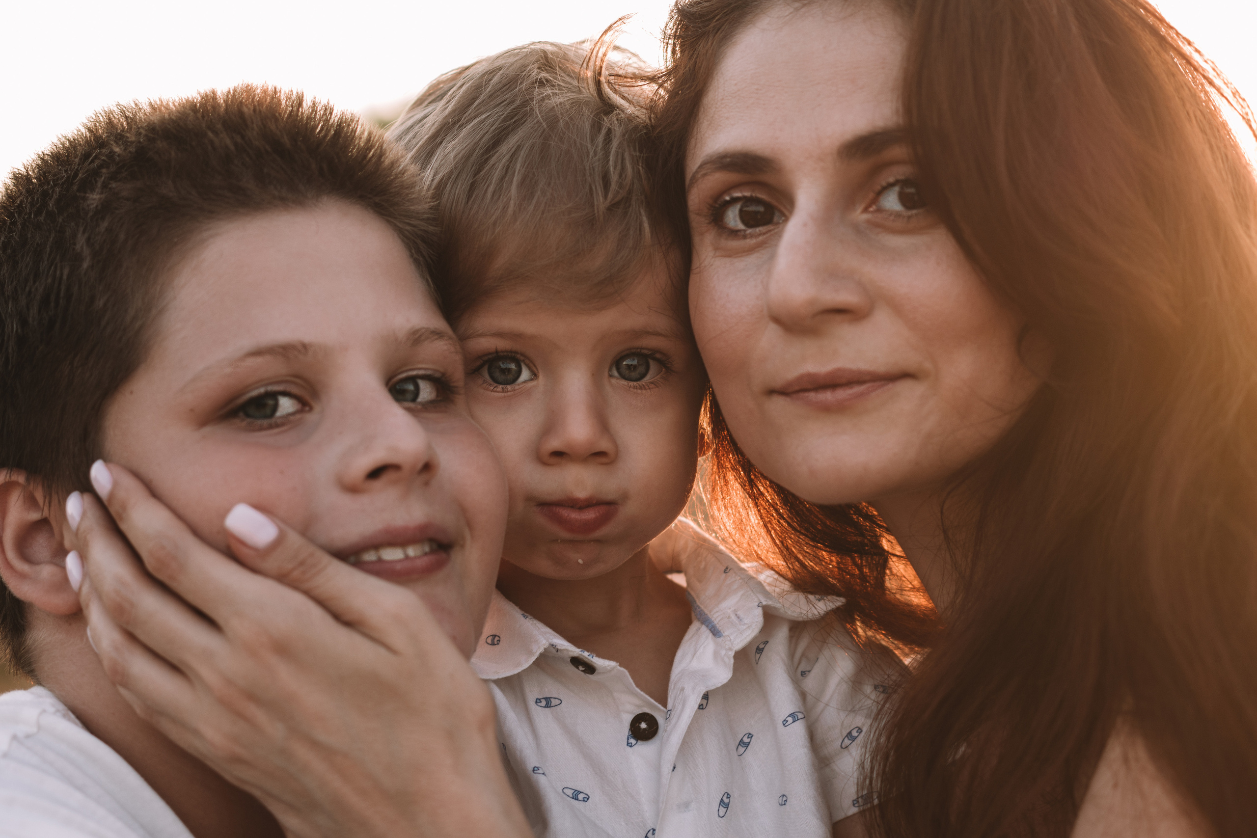 Александра и сыновья. Фотосессия в пшеничном поле. Семейный фотограф Пятигорск, Кисловодск, Эльбрус. Марина Вяликова
