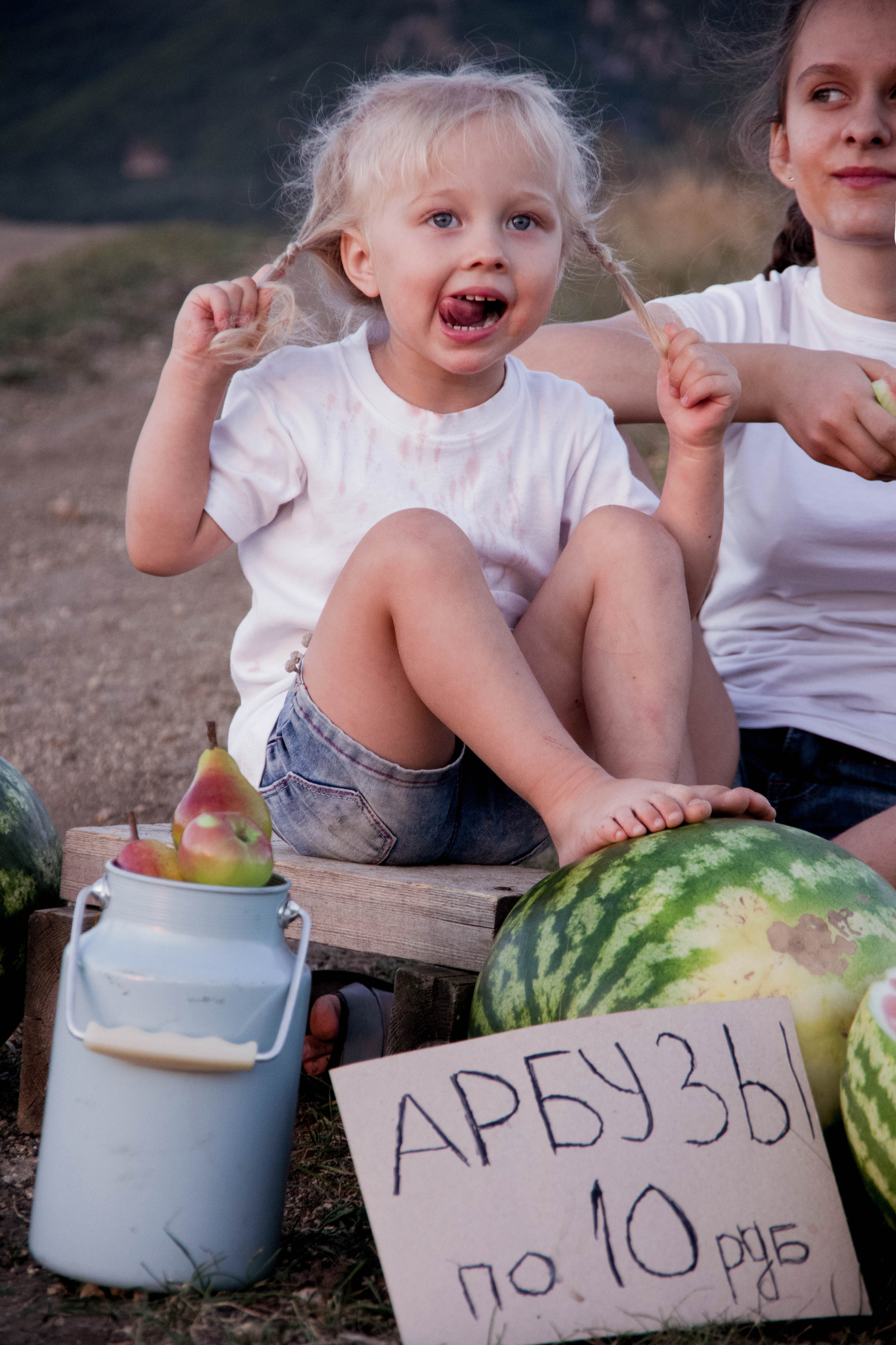 Семейная фотосессия с арбузами. Семейный фотограф Пятигорск, Кисловодск, Эльбрус. Марина Вяликова
