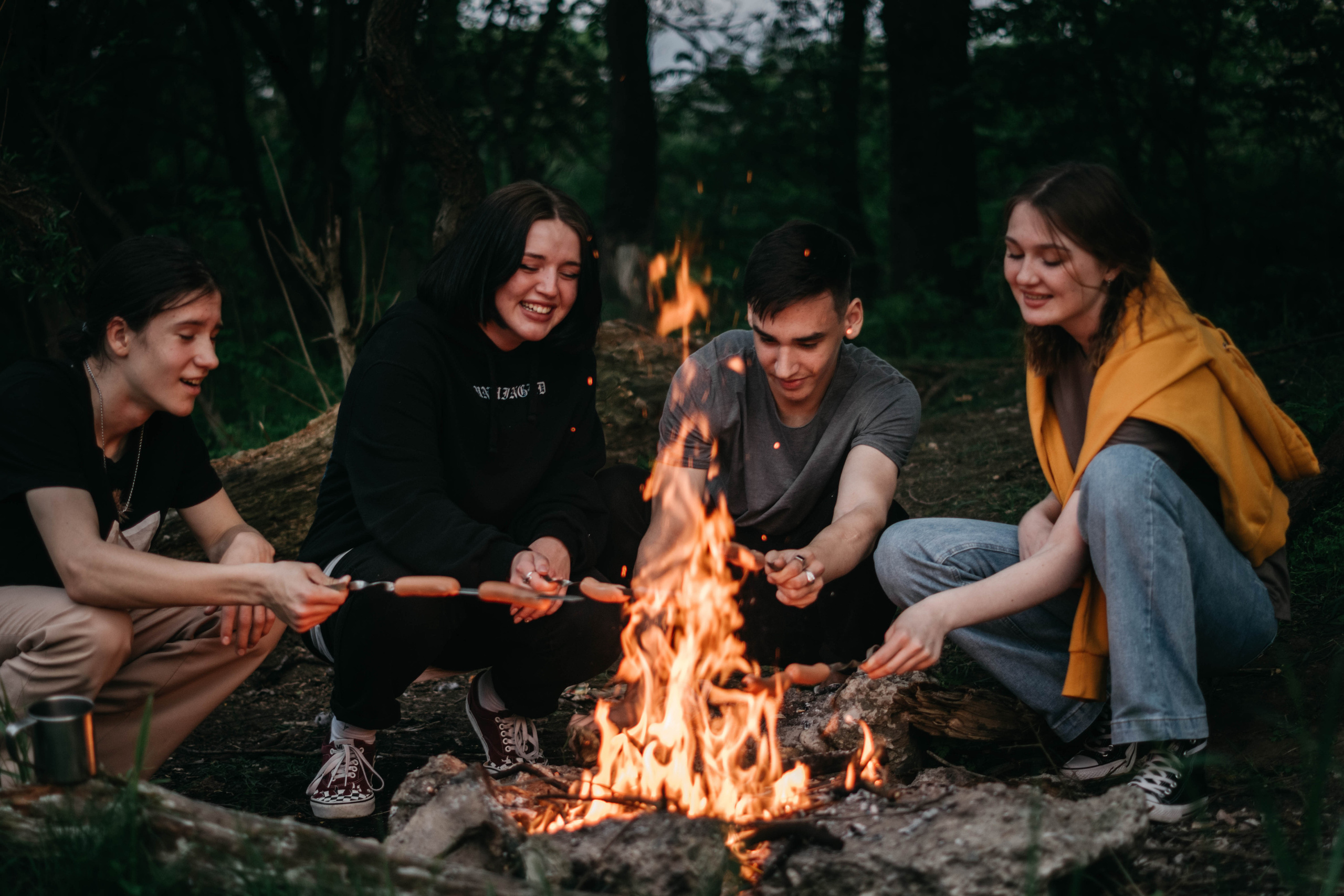 Компания друзей. Пикник у костра. Семейный фотограф Пятигорск, Кисловодск, Эльбрус. Марина Вяликова
