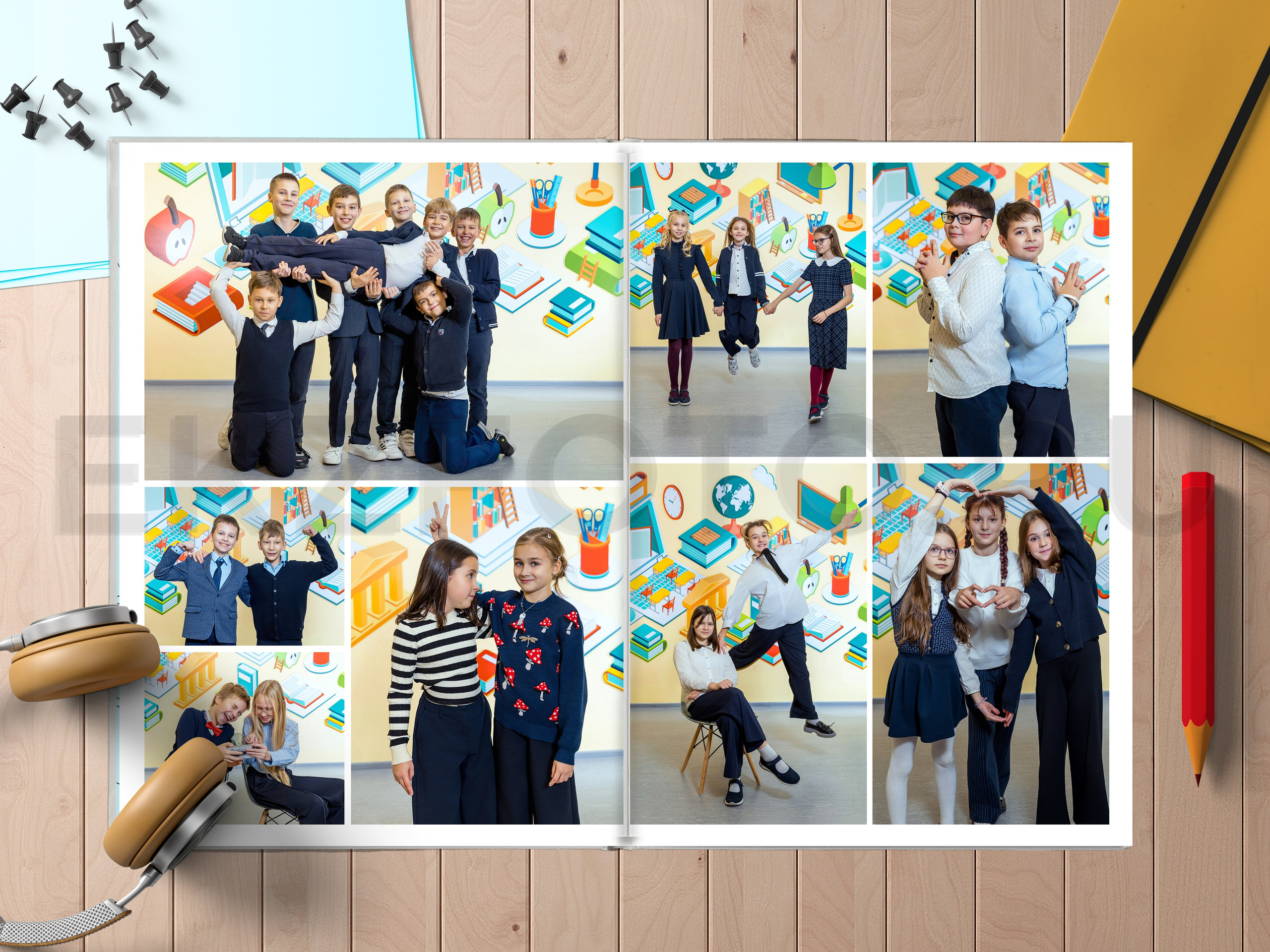 ФОТОКНИГА ВЫПУСКНИКА ШКОЛЫ 21×30 СМ 7 РАЗВОРОТОВ. Фотограф Екатерина Зайкова в Санкт-Петербурге