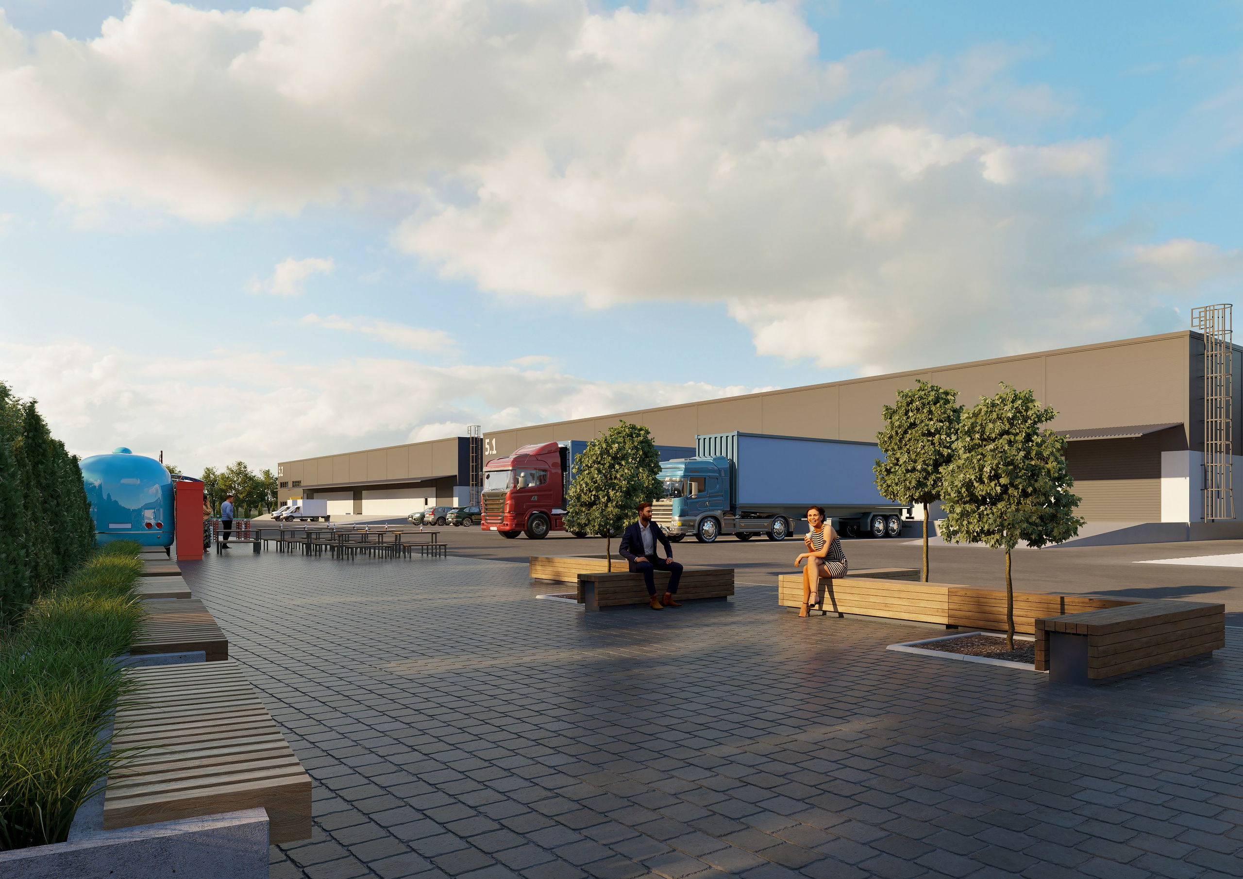 Промышленные склады и логистический комплекс. 3Д Визуализация Интерьера и Архитектуры