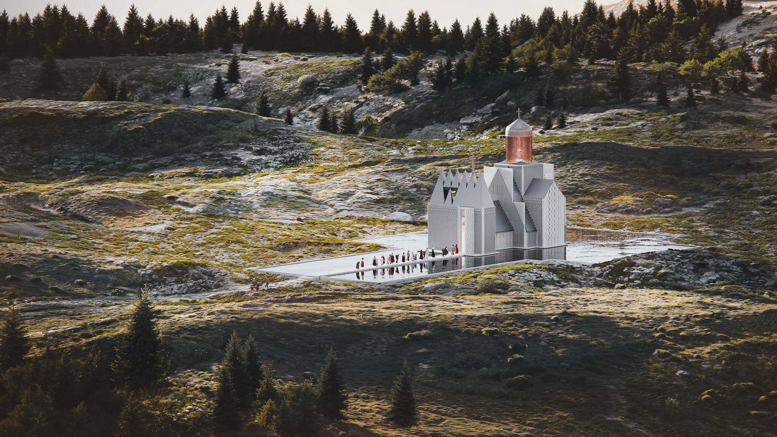 Проект храма «Свет Сквозь Века». Paintings by the artist Sergey Ratchin