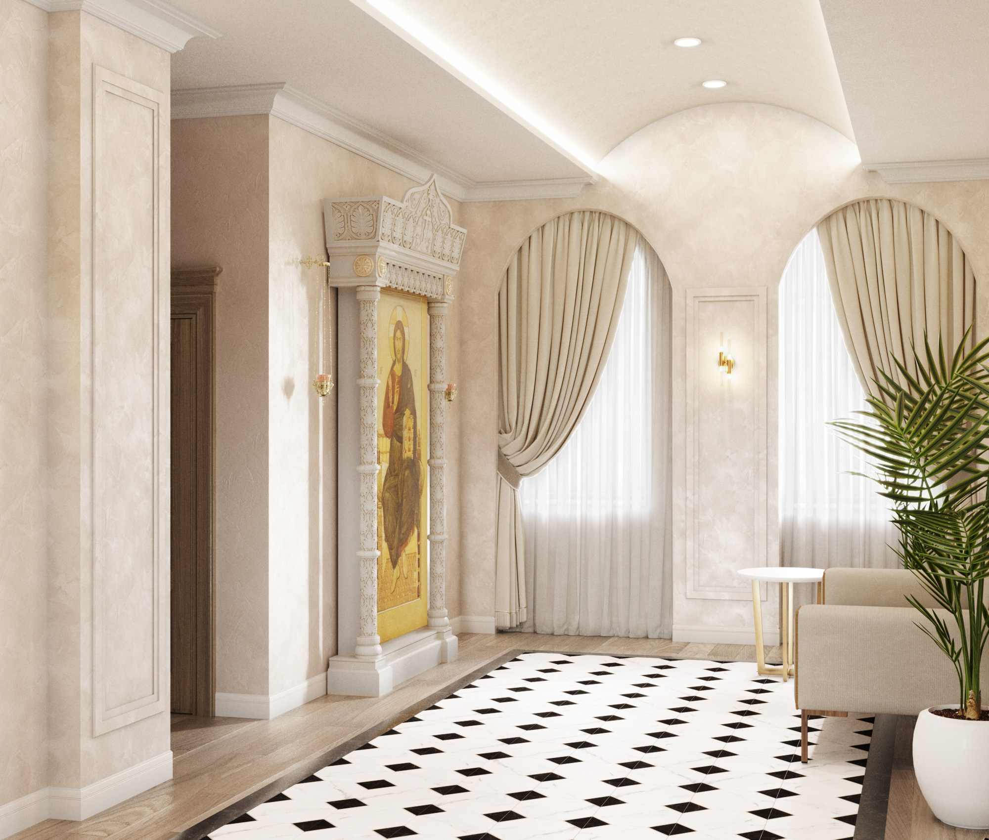 Дом Причта Храма Воскресения Христова (2021 гг) г Кемерово. Дизайнер для Ваших уникальных интерьеров Панихина Наталья