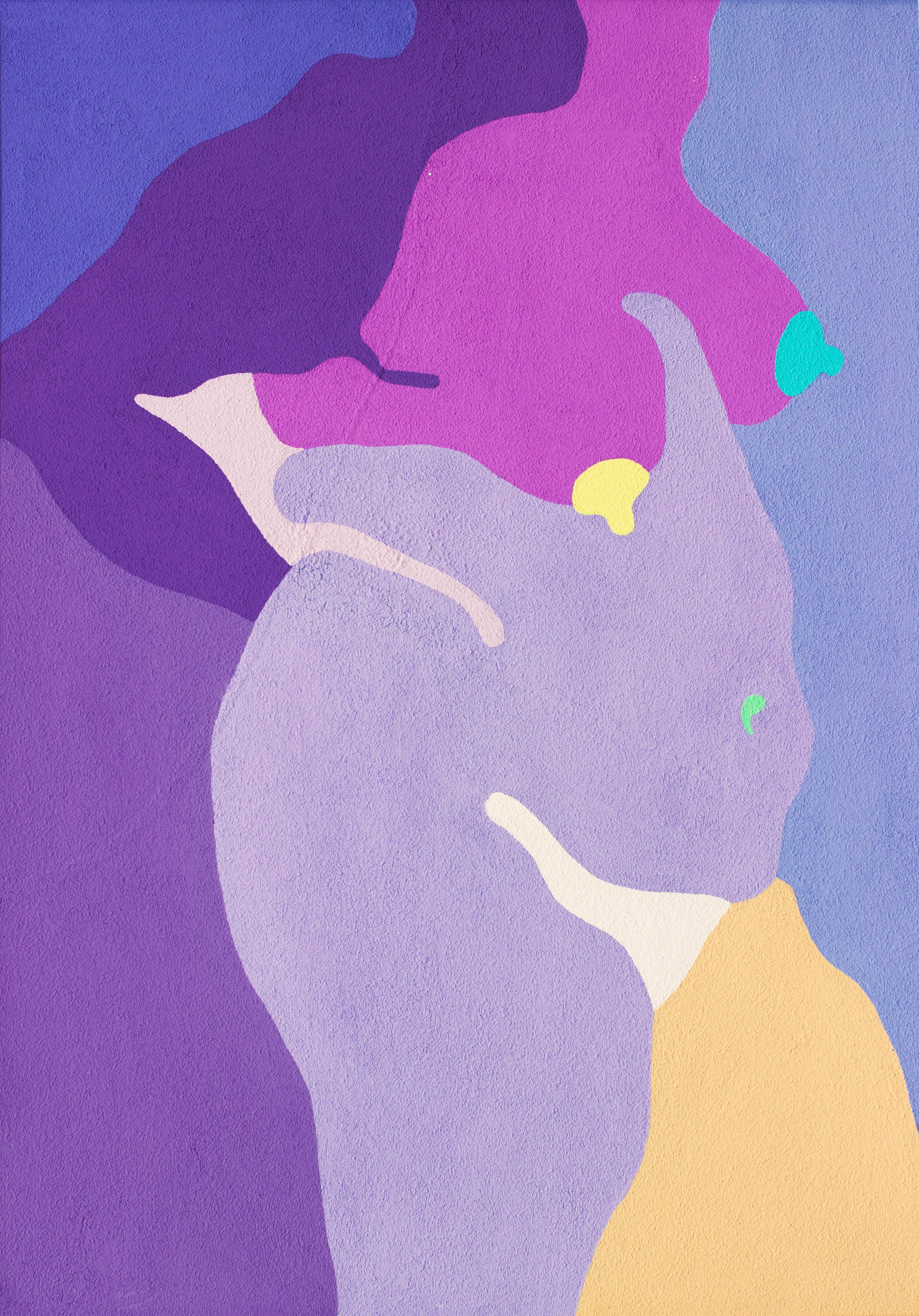 ДВАДЦАТЬ СЕДЬМАЯ бумага, манка, гуашь, колеровочная паста 50х70 см 2020 г 15.000 р