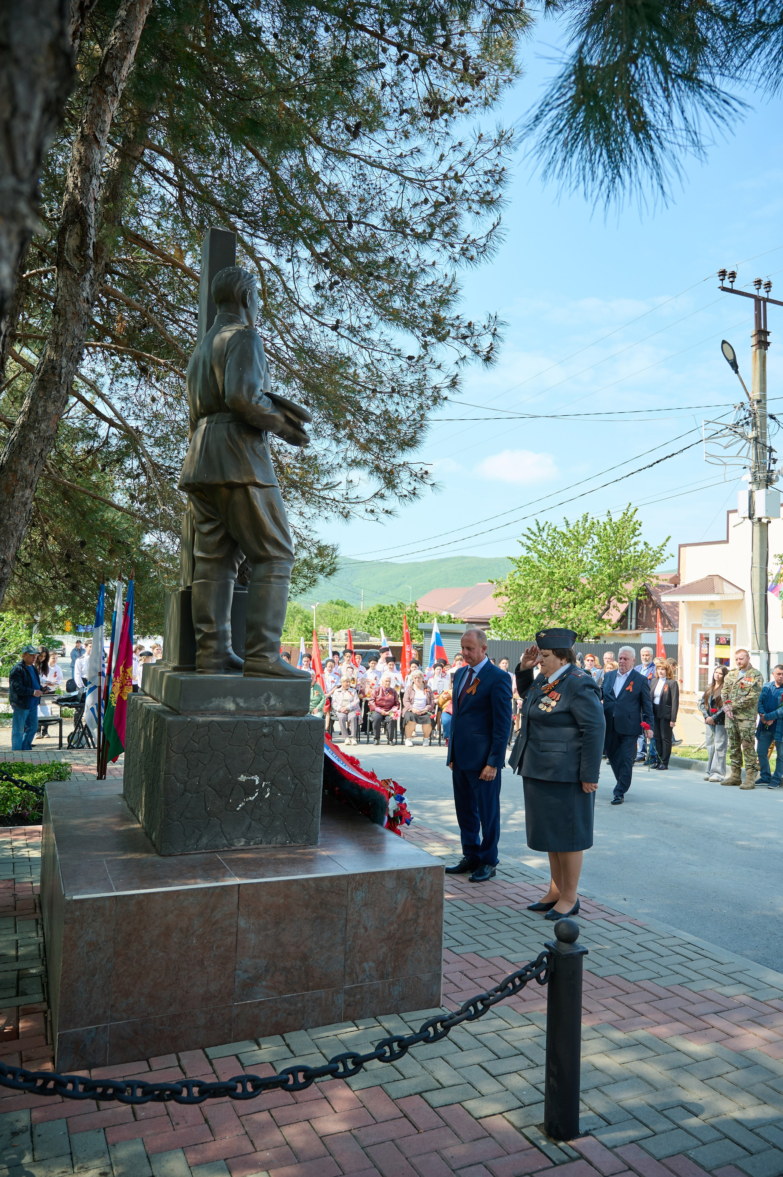 Митинг к 9 мая в с. Виноградное. Жизнь курорта Кабардинка в фотографиях