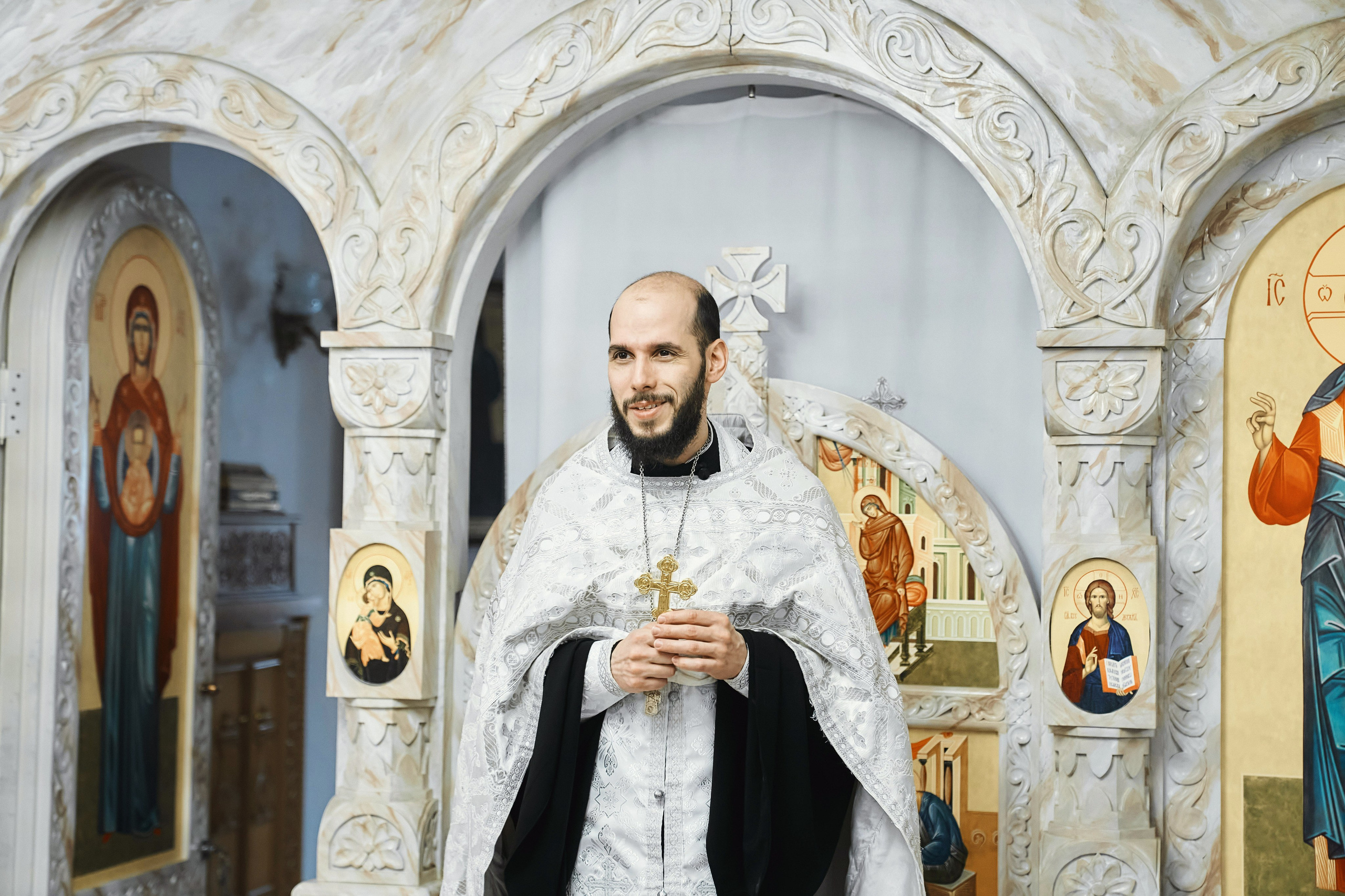 Крещение ребёнка в Церкви Илии Пророка и Воздвижения Честного Креста Господня в Черкизове