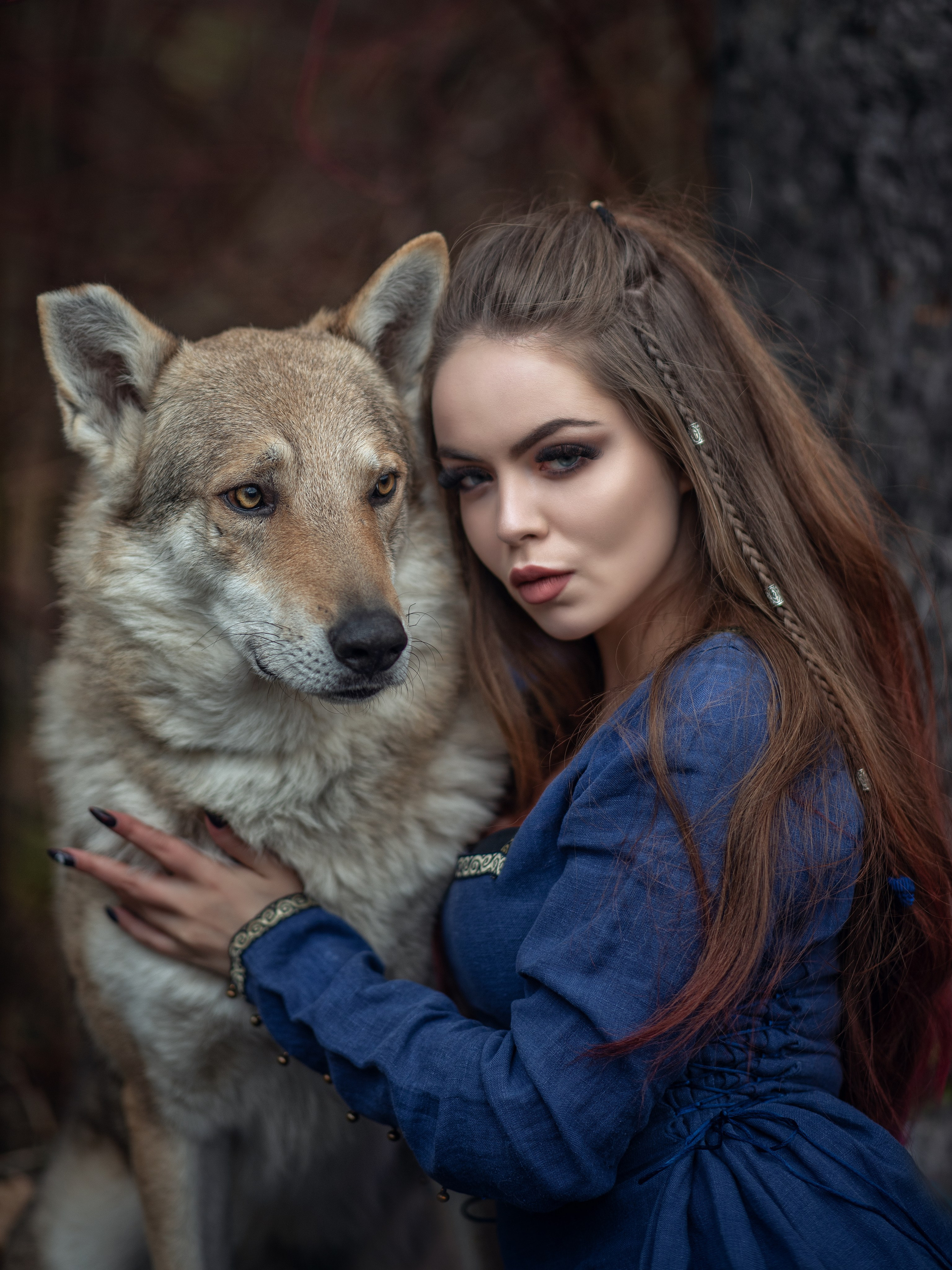 Фотосессия с волком. Сказочный фотограф Юлиана Бевз