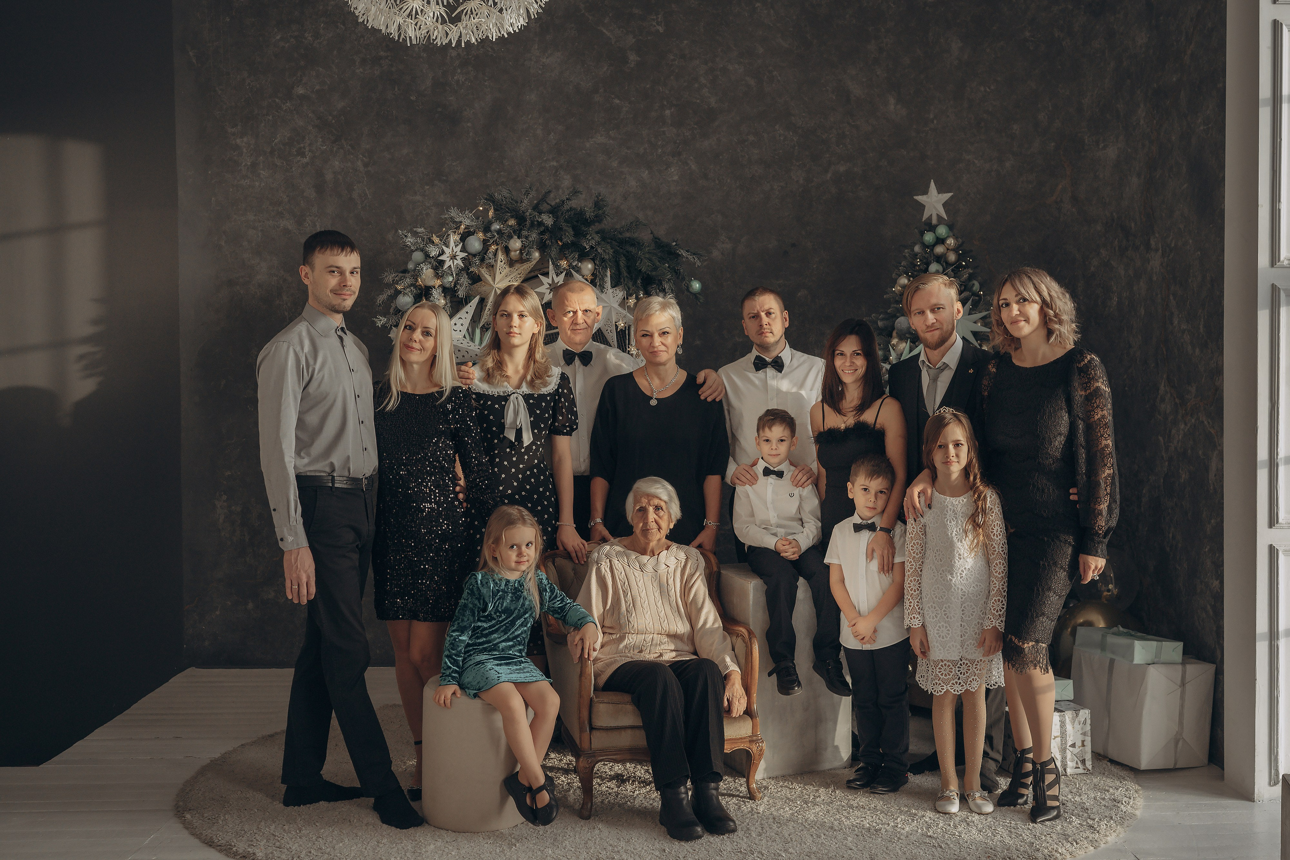 Фотосессия большой семьи город Новосибирск