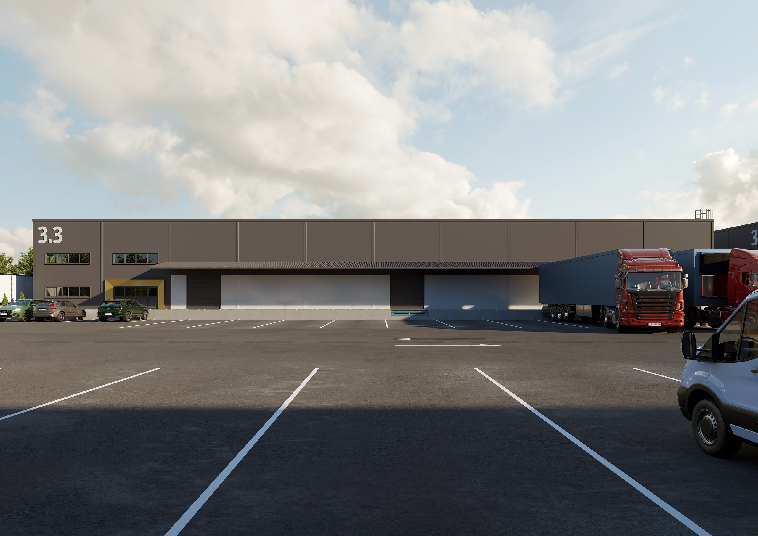 Промышленные склады и логистический комплекс. 3Д Визуализация Интерьера и Архитектуры