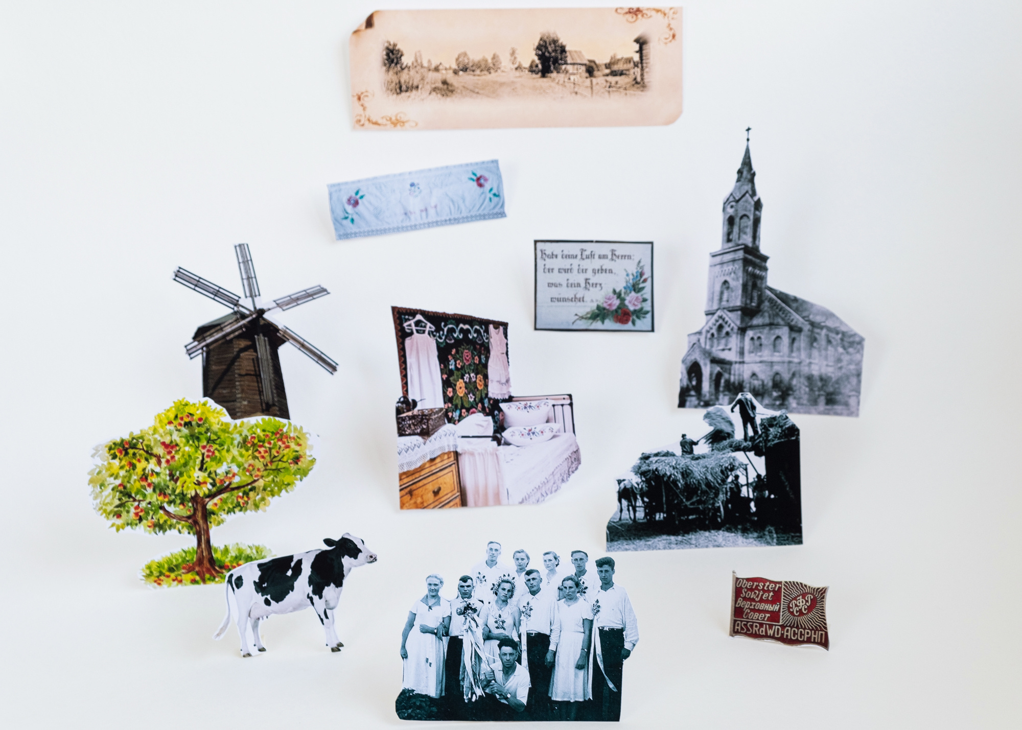 thematic collage "culture of the Volga Germans"