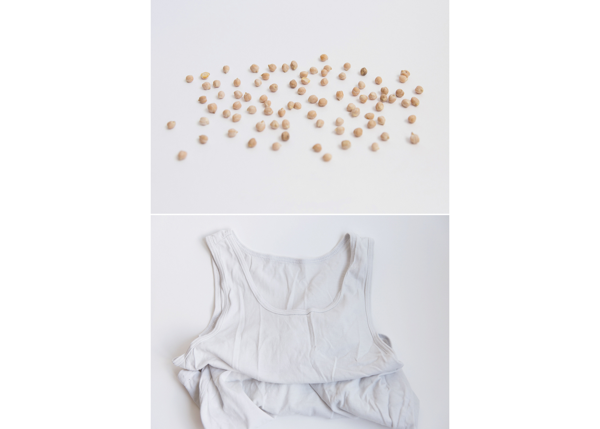 1) Peas. A common punishment for children in the 20th century - standing with your knees on the dried peas 2) T-shirt. Traditional clothes for children in the orphanage