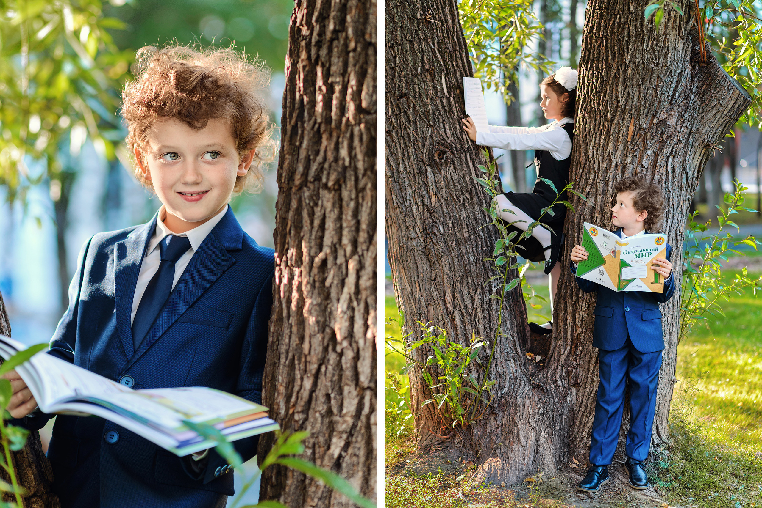 Фотопроект «Здравствуй, школа!» для школьников Ариетты и Артёма. Детский фотограф Ольга Шулина | Москва | Реутов