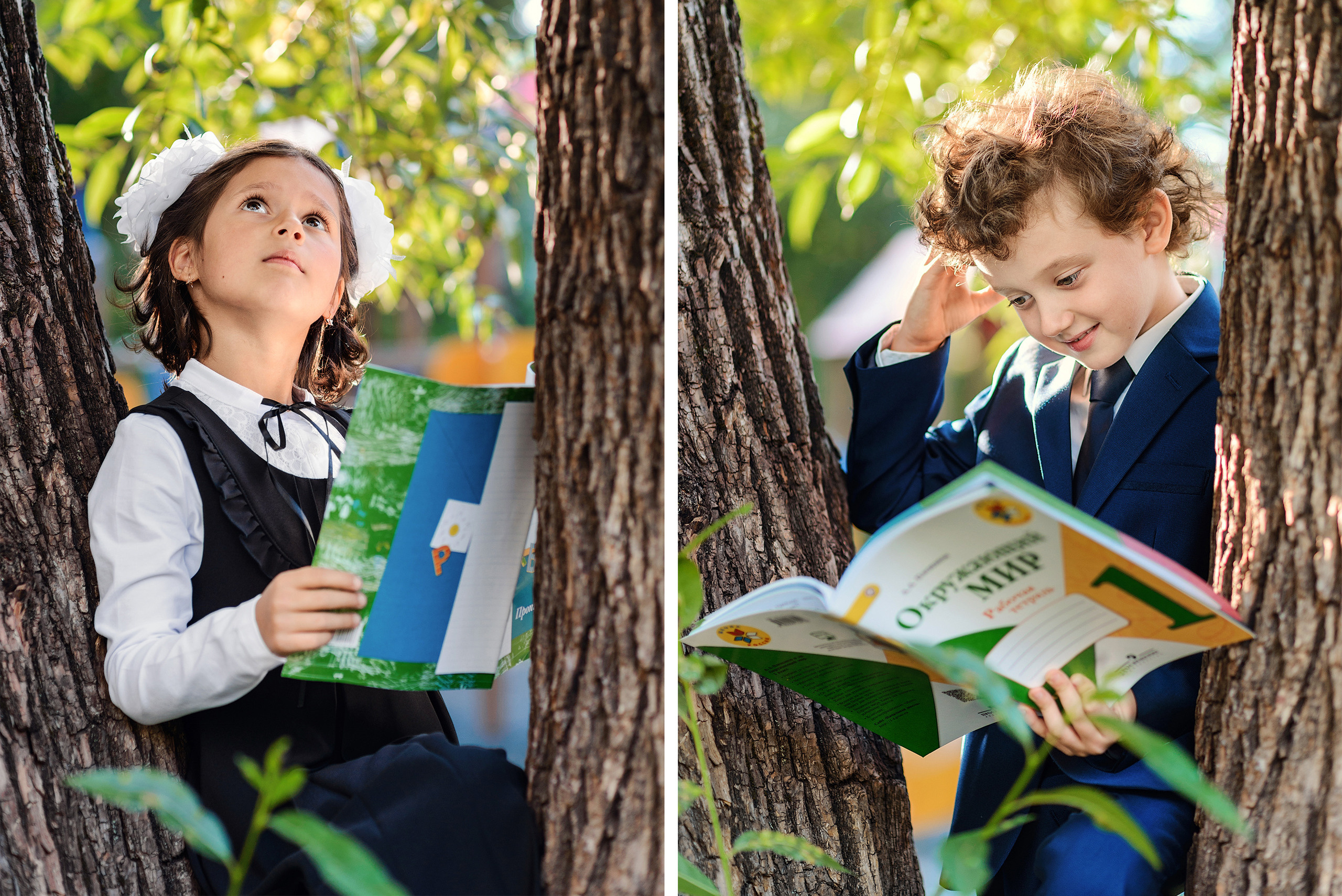 Фотопроект «Здравствуй, школа!» для школьников Ариетты и Артёма. Детский фотограф Ольга Шулина | Москва | Реутов