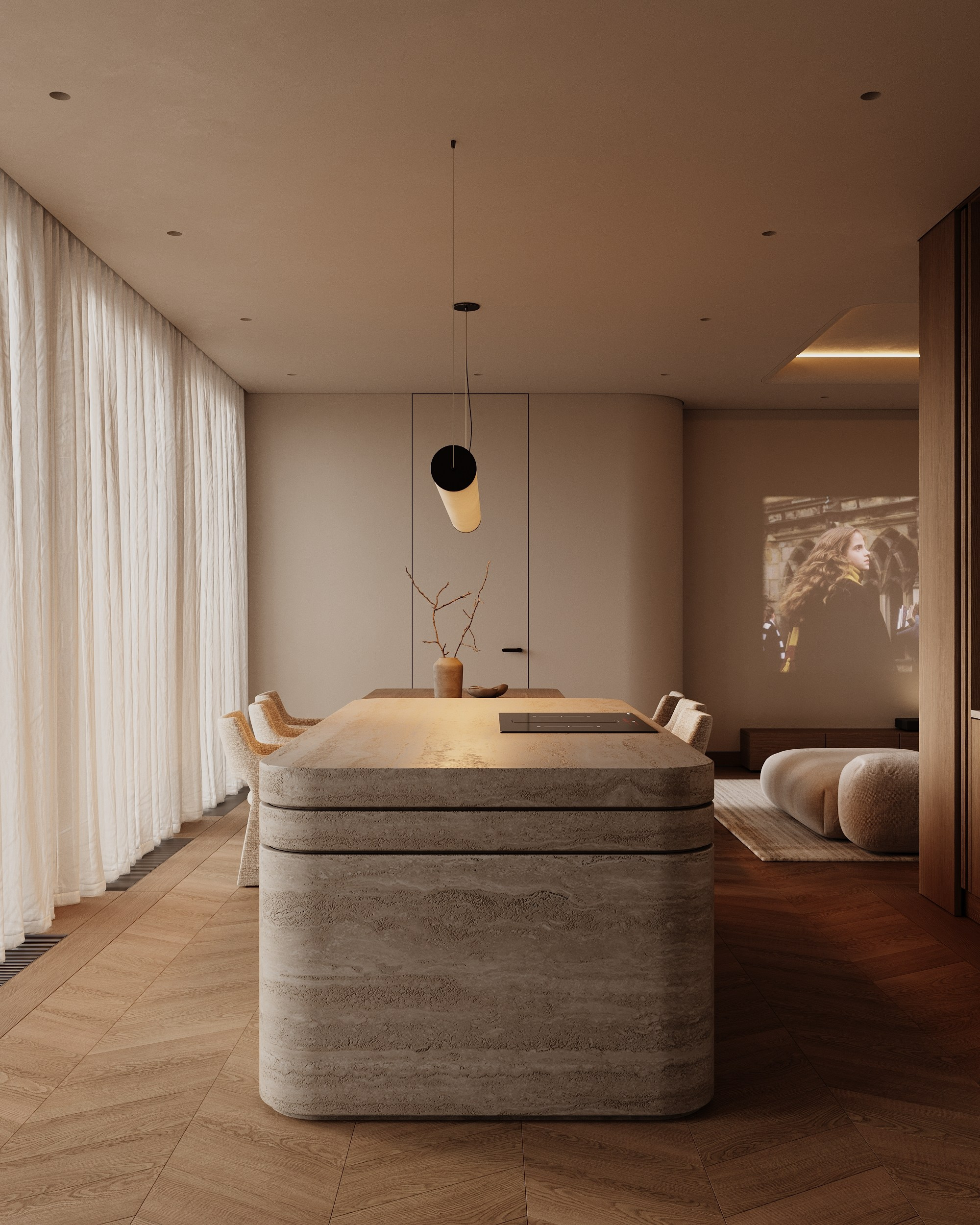 GARDEN QUARTERS. Interior 3D visualizer Liya Iskevich
