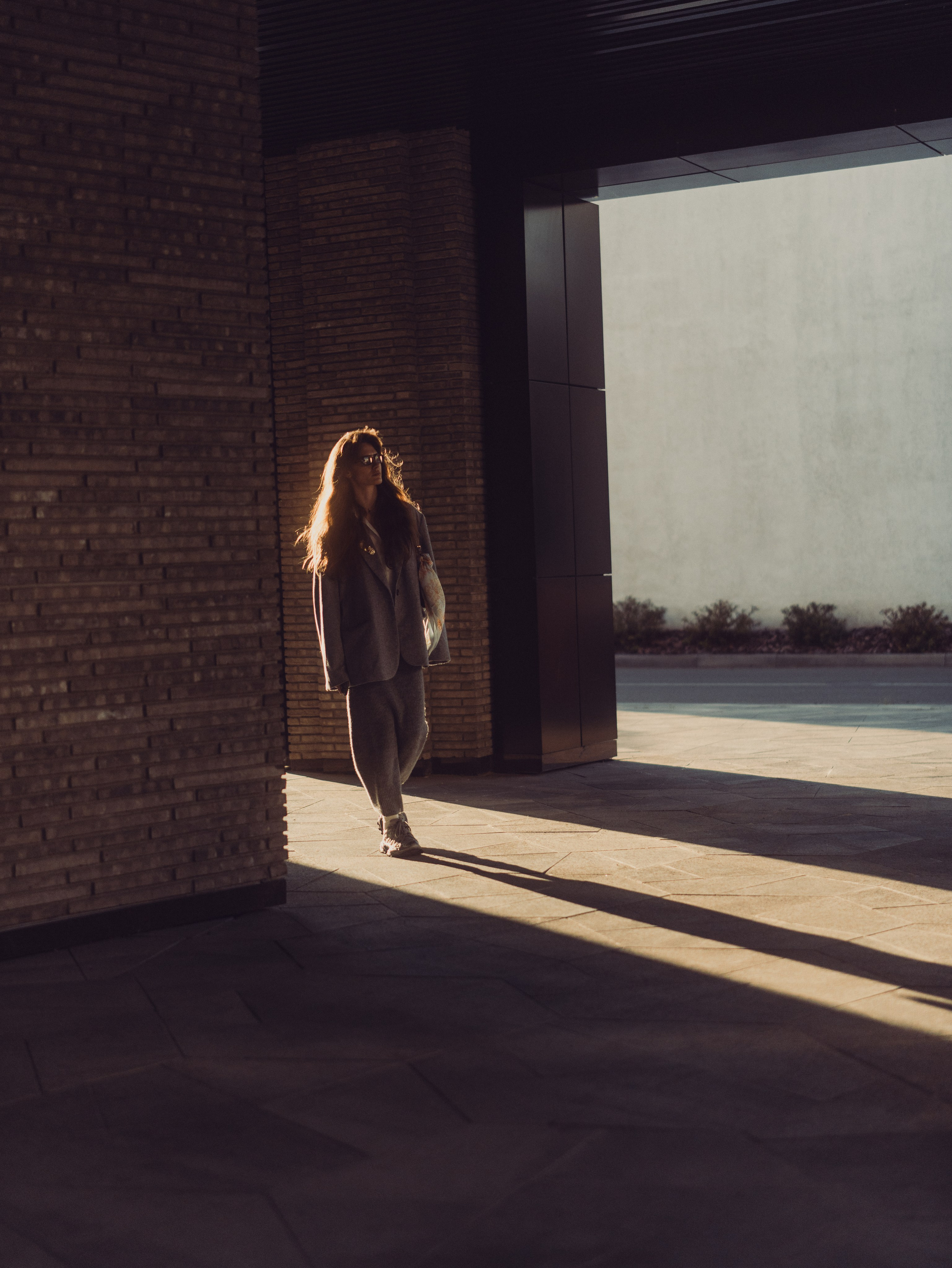 A women's photoshoot in the center of Kazan