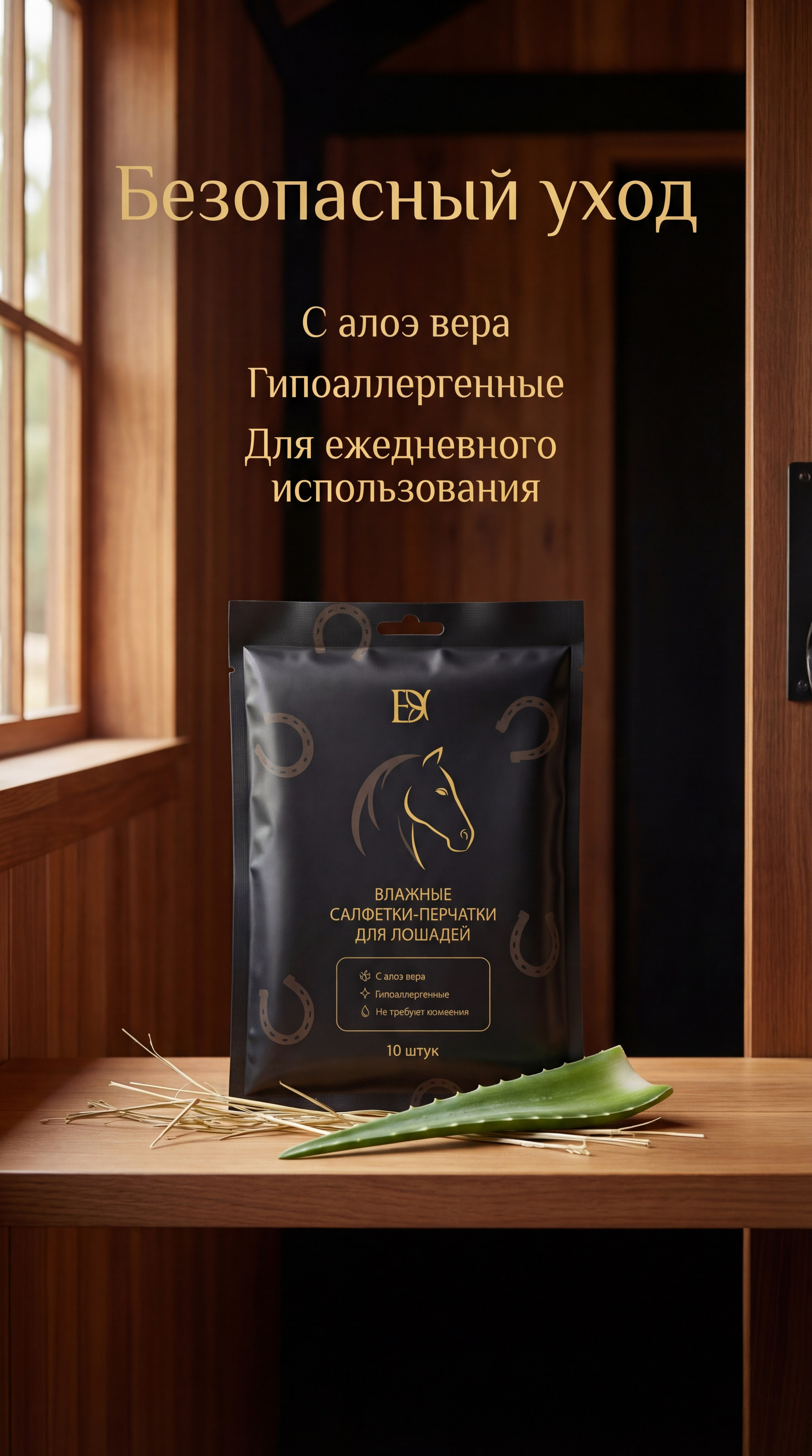 Влажные салфетки-перчатки для лошадей ED ONE — уход без воды. Ева Демидова. Спортсмен по конкуру в Санкт-Петербуре