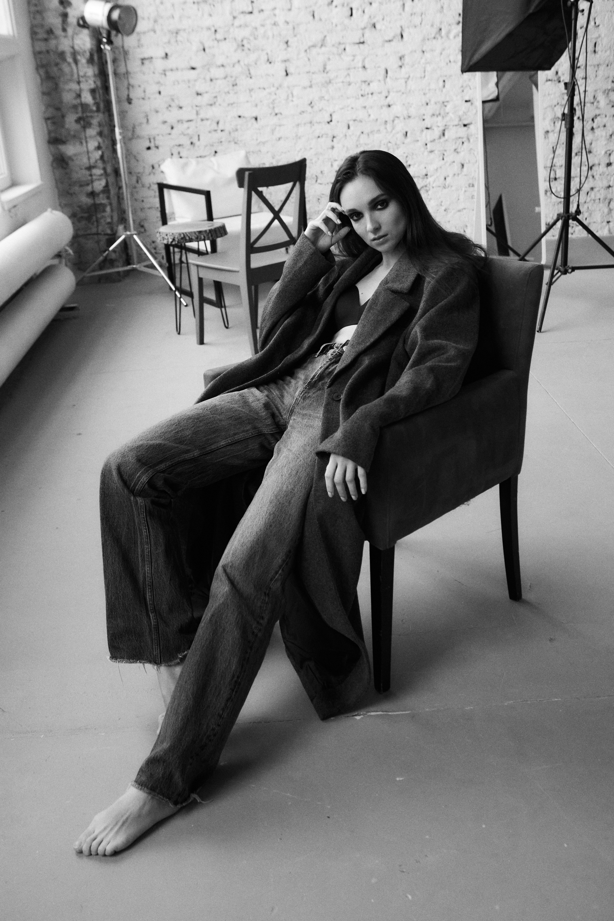Портретный фотограф Калагина Светлана, фотосессия Москва, женский портрет, черно-белая фотосессия, стильная фотосессия, индивидуальная съемка, индивидуальная фотосессия