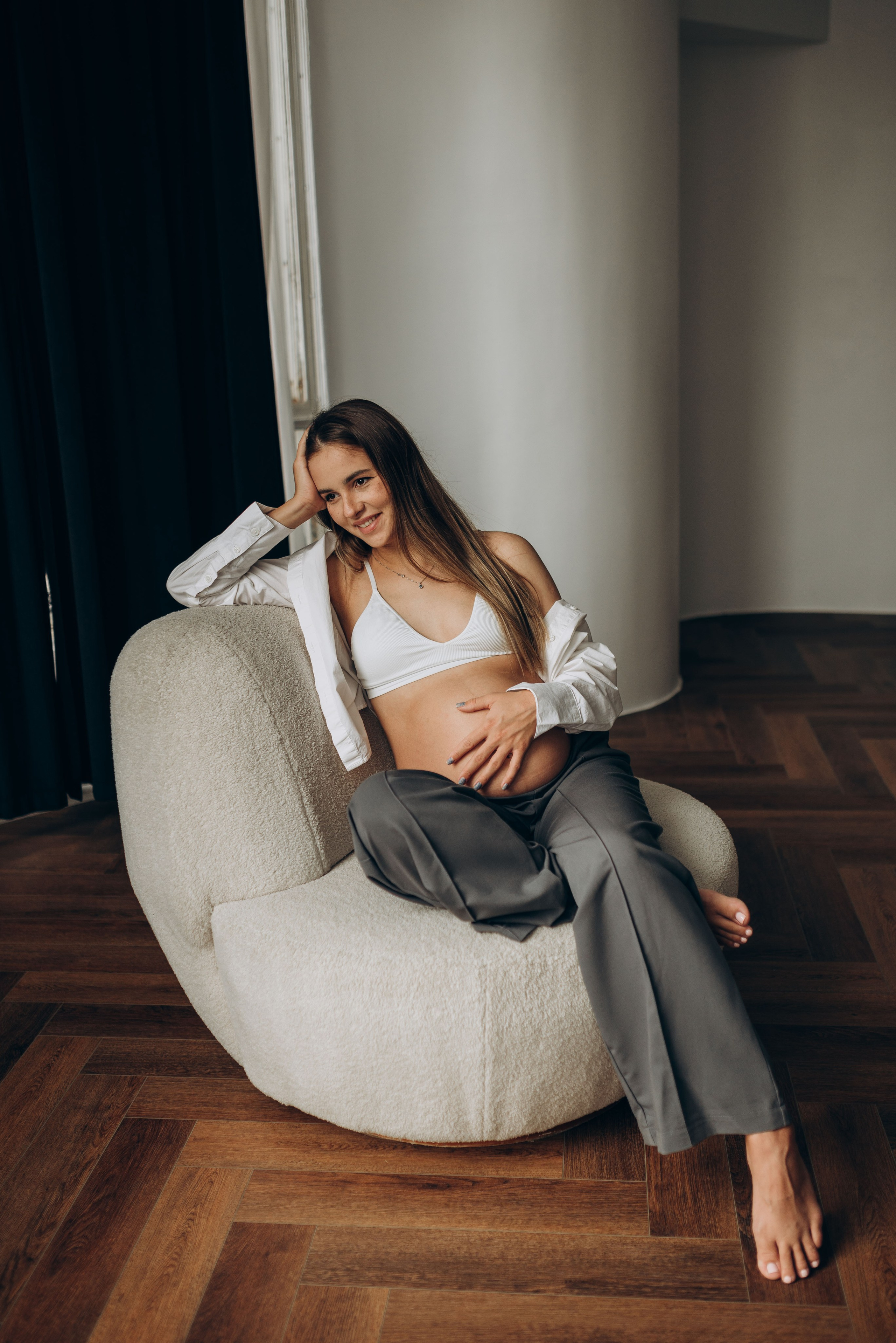 Фотосессия беременности в студии. Семейный фотограф в Домодедово и Москве Елена Пичугина