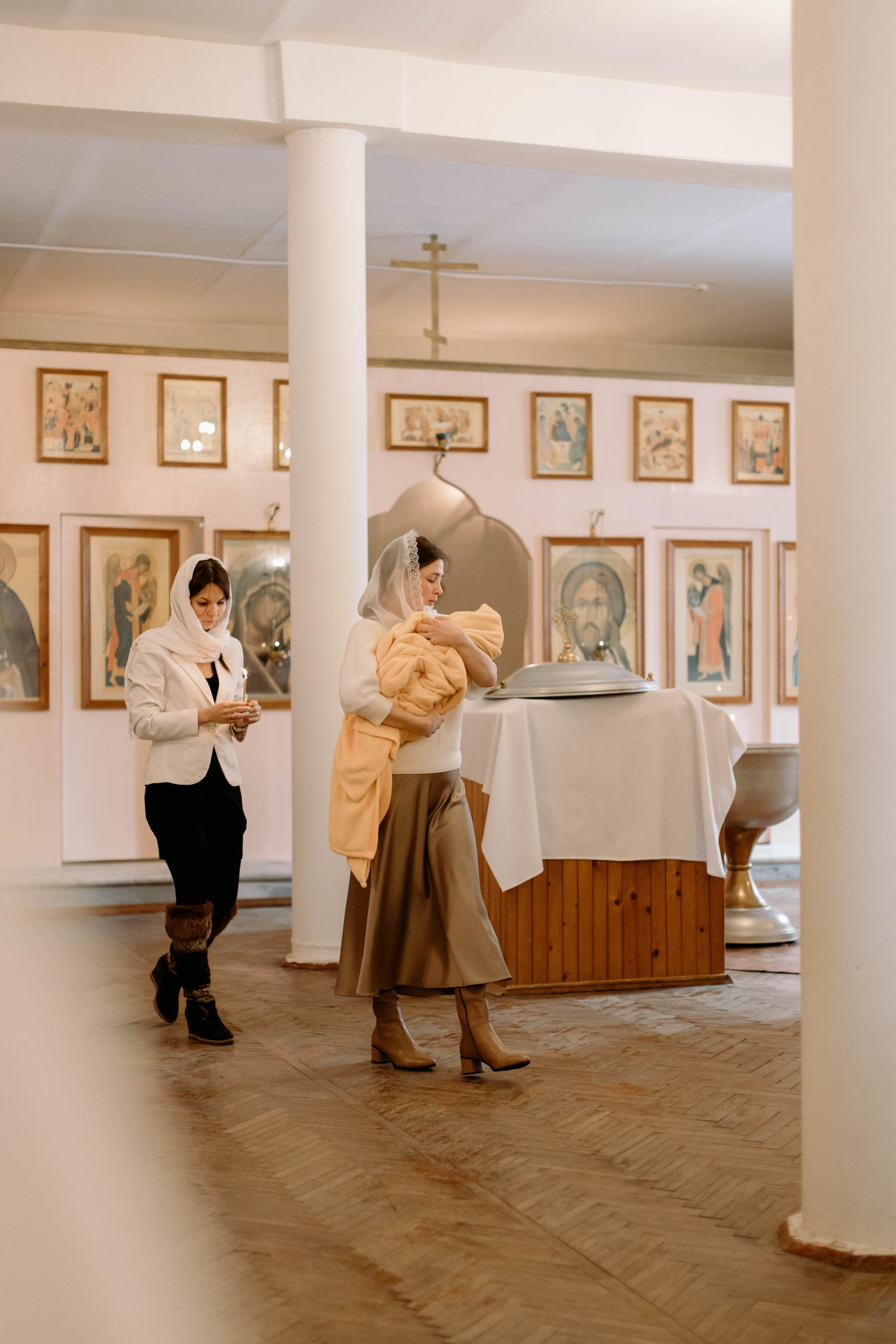 Крещение Ксении в Соборе Троицы живоначальной в Подольске, фотосессия. Фотограф Валерия Горбунова Подольск Бутово Видное Щербинка