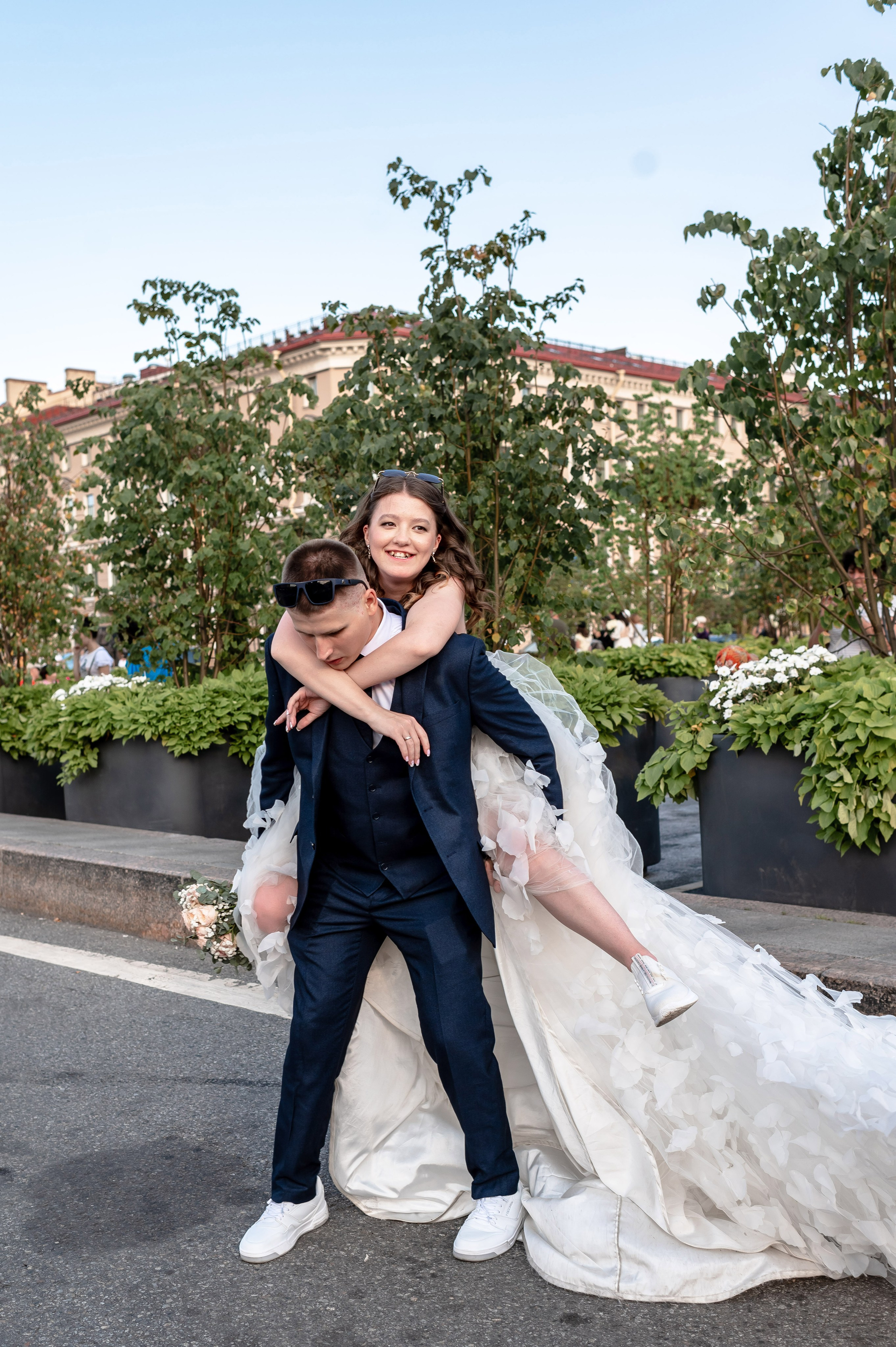 Зажигательная и динамичная свадебная фотосессия Анастасии и Максима. Портретный, семейный и свадебный фотограф в Санкт-Петербурге и в Пушкине Ширяев Денис