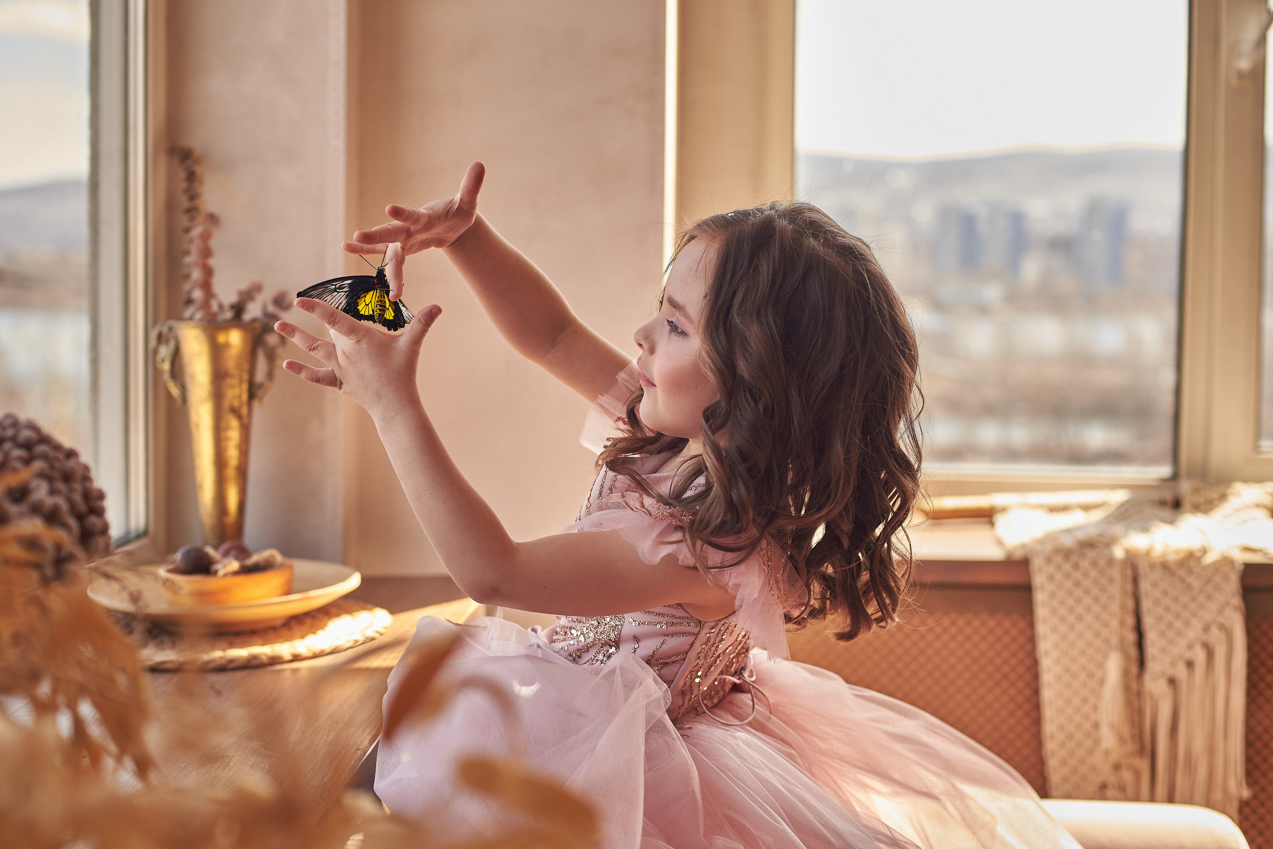 Фотопроет для детей с живыми бабочками в Красноярске. Фотограф в Красноярске Шепелева Мария
