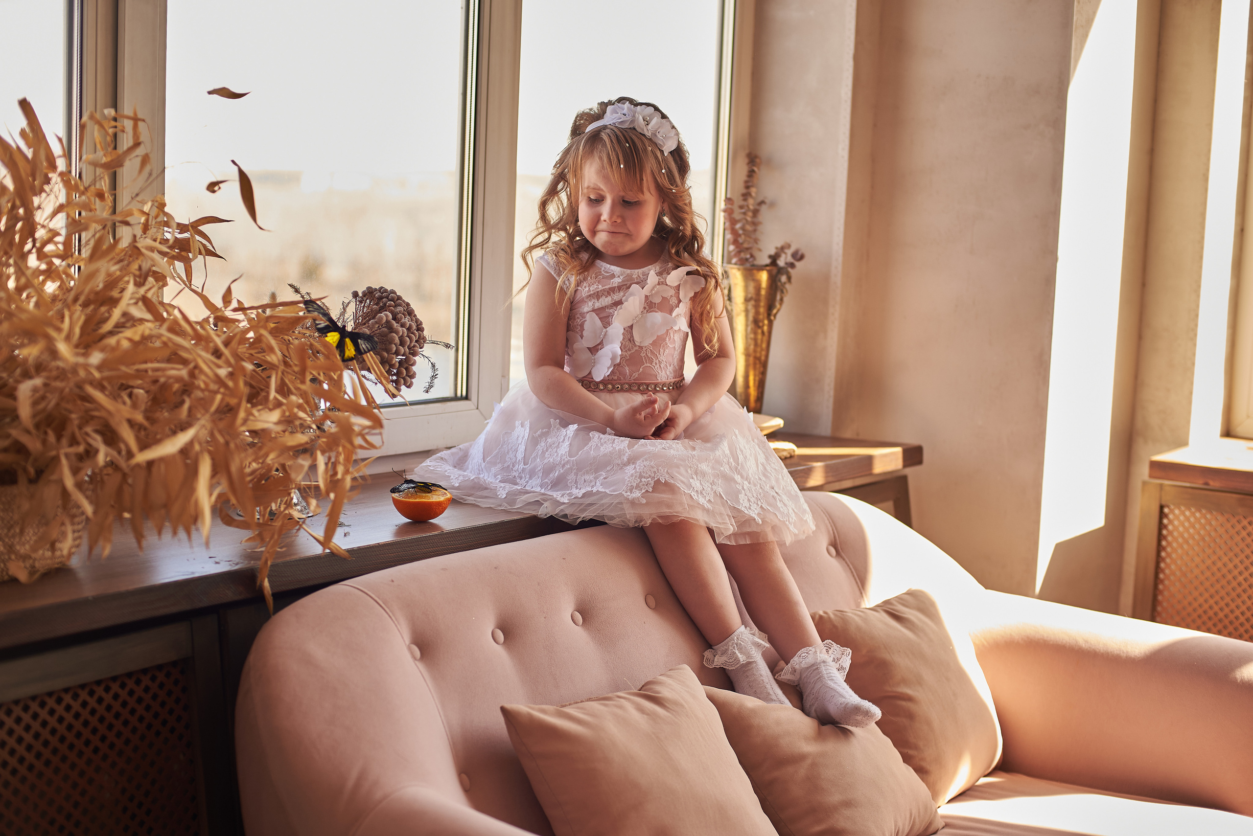 Фотопроет для детей с живыми бабочками в Красноярске. Фотограф в Красноярске Шепелева Мария