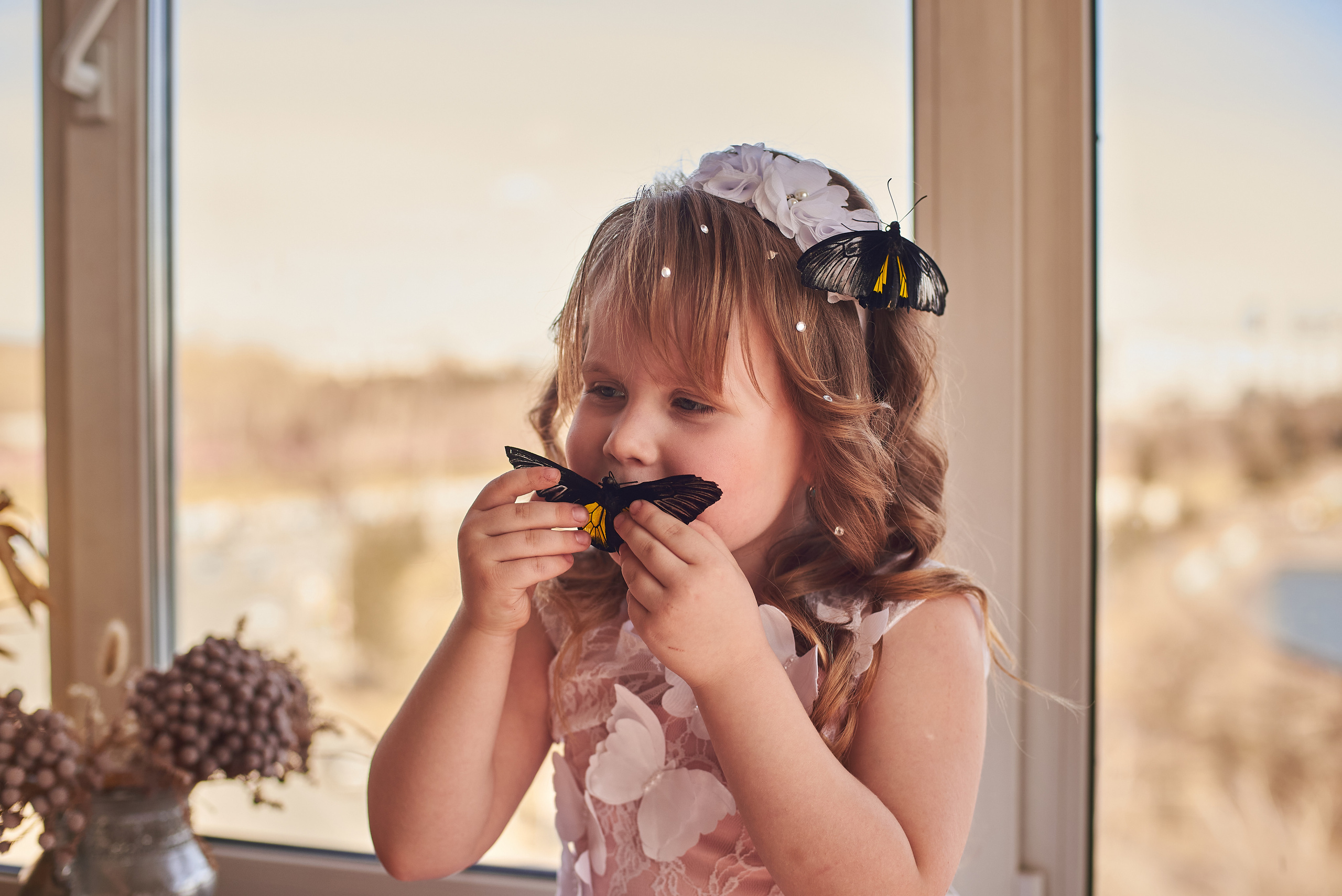 Фотопроет для детей с живыми бабочками в Красноярске. Фотограф в Красноярске Шепелева Мария