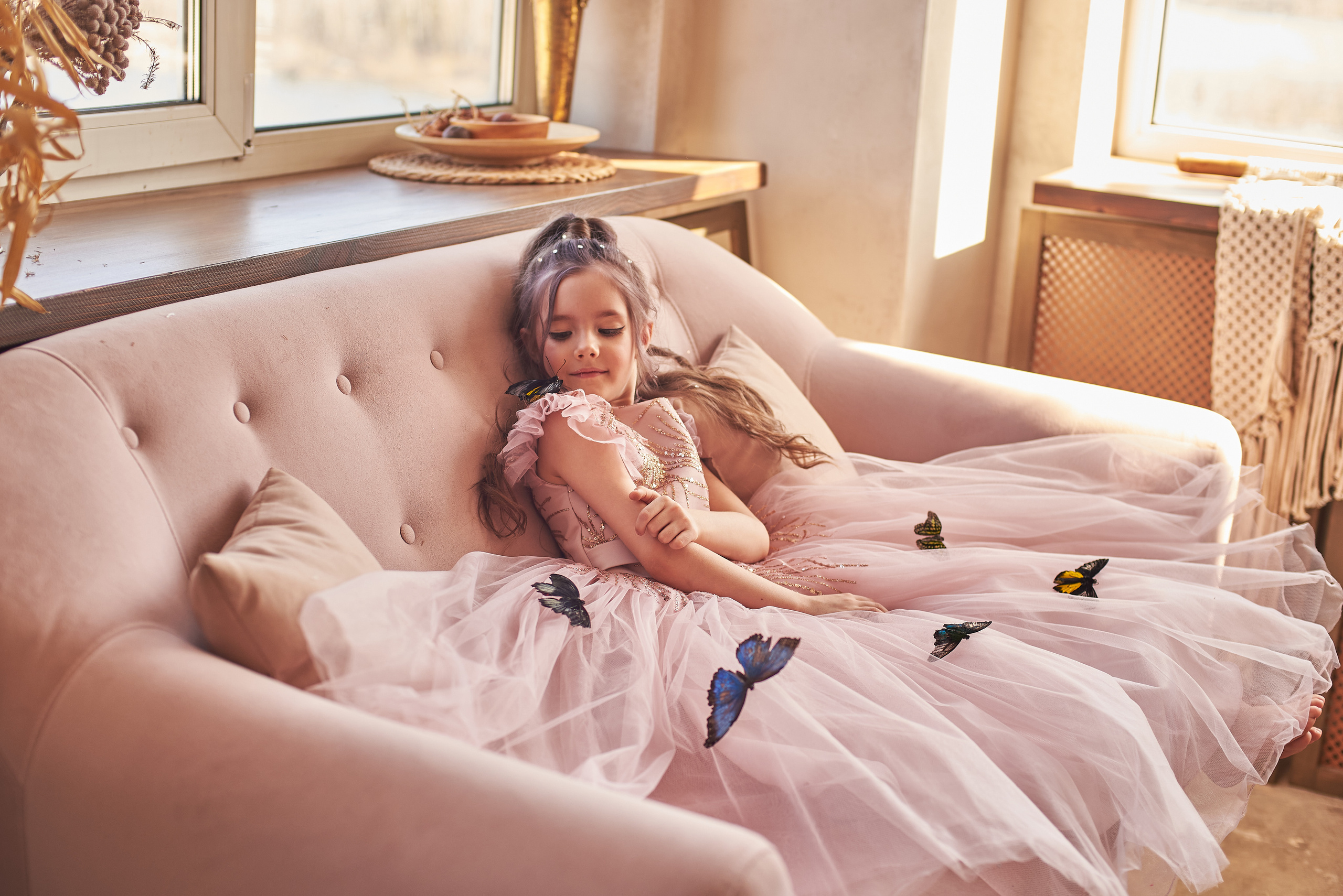 Фотопроет для детей с живыми бабочками в Красноярске. Фотограф в Красноярске Шепелева Мария