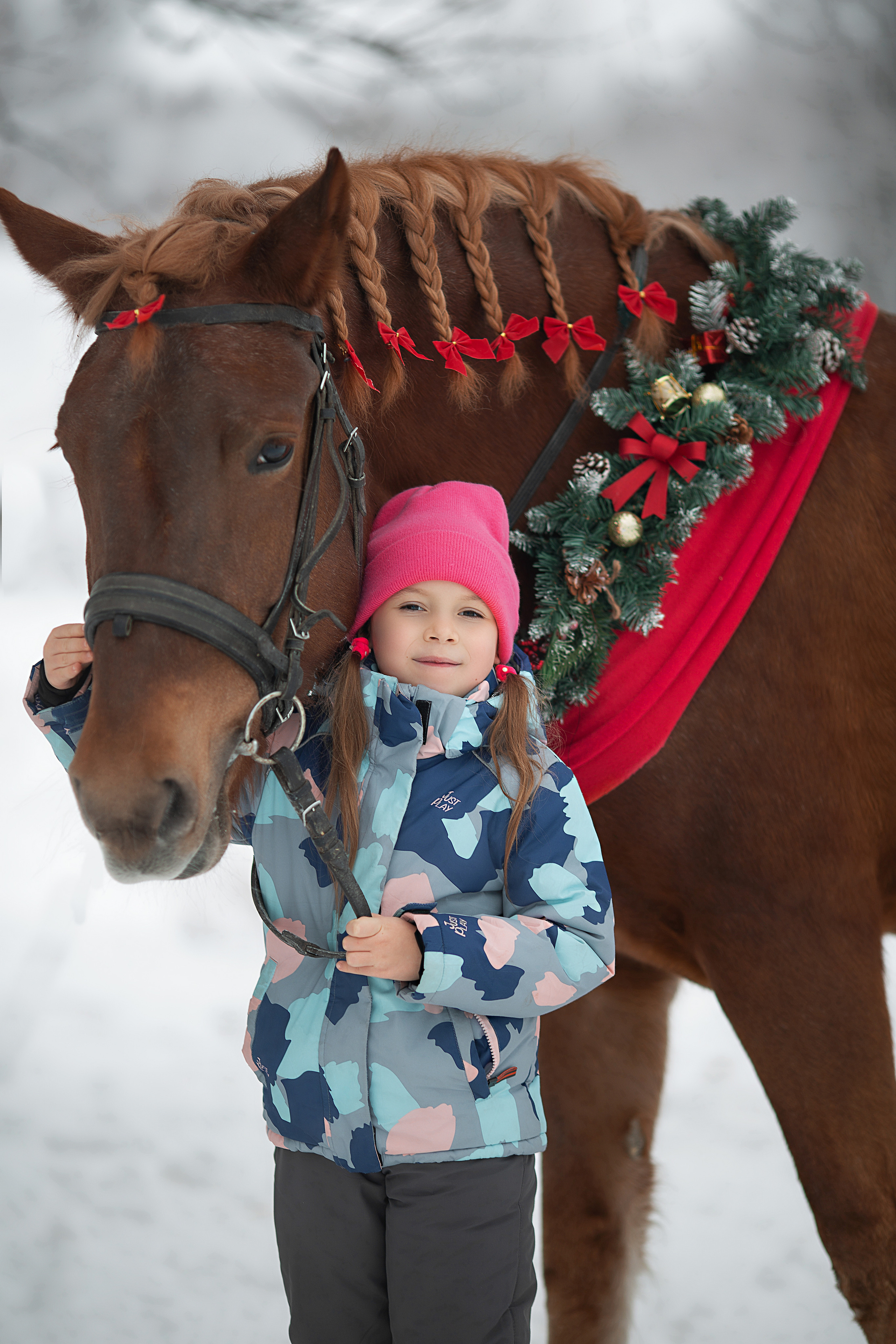 Екатерина с семьей и Радугой фотодень. Фотосессия с лошадьми в Нижнем Новгороде