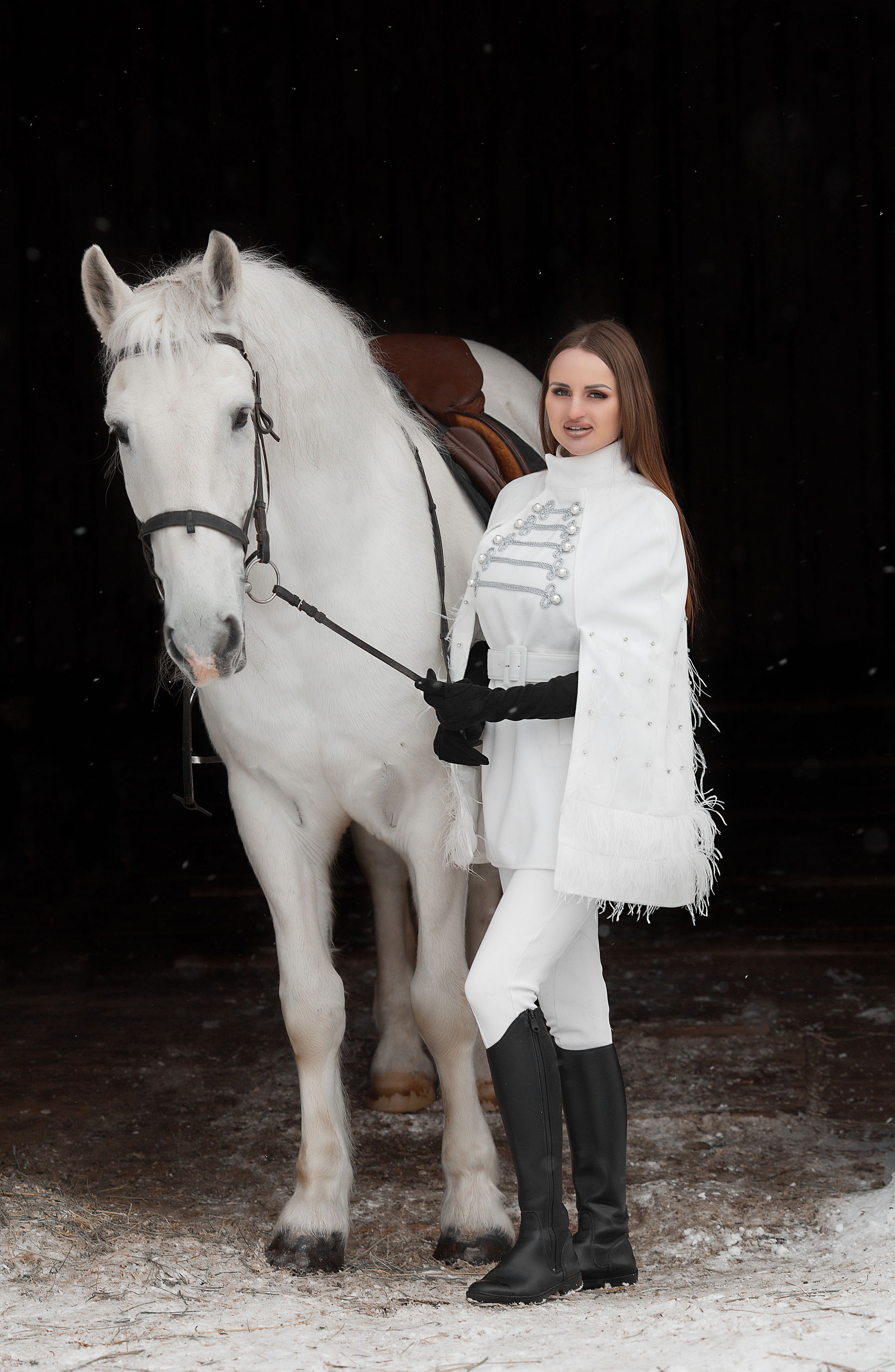 Мария и Воробей 22.01.22. Фотосессия с лошадьми в Нижнем Новгороде