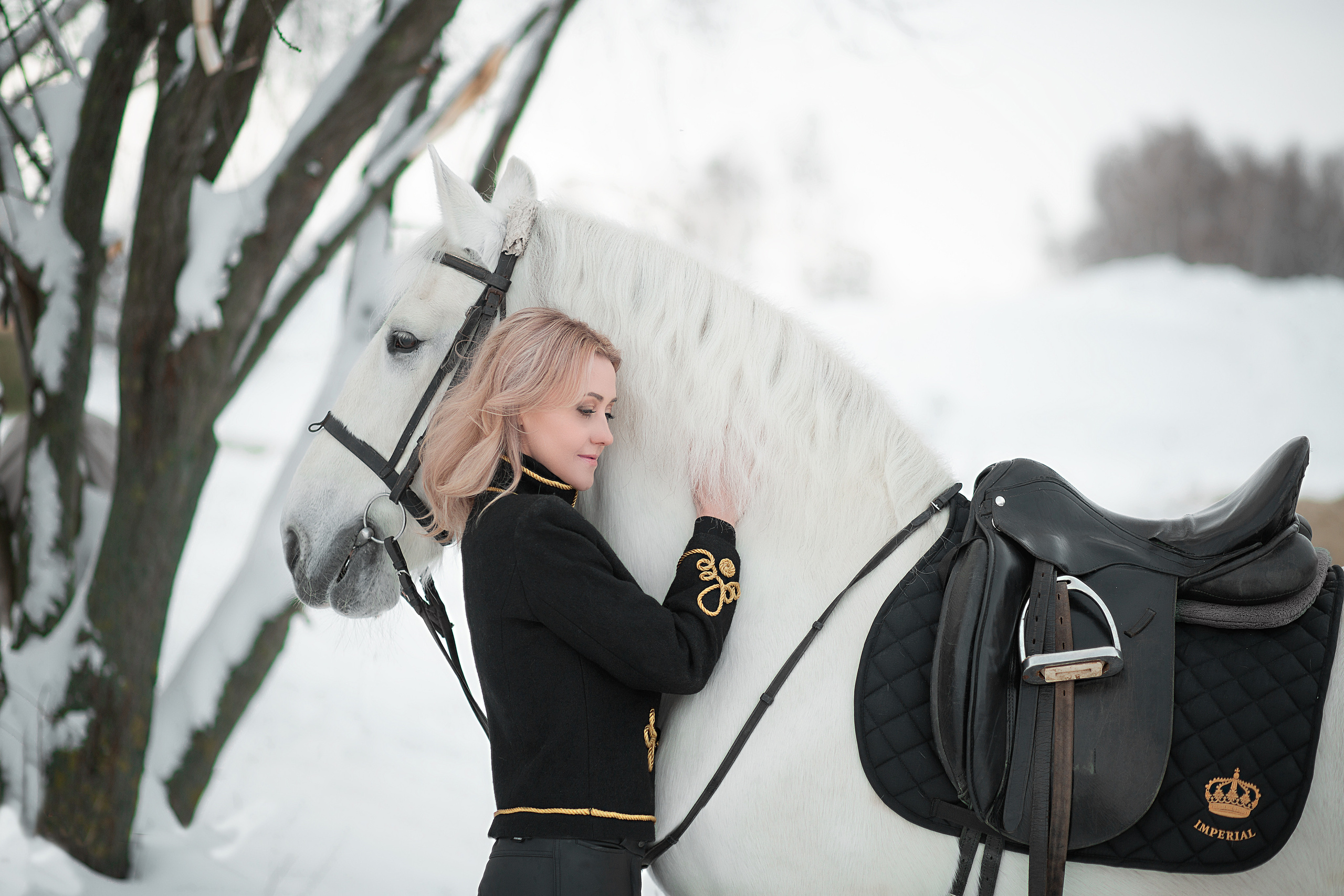 Фотосессия Анны и Воробья 09.01.22. Фотосессия с лошадьми в Нижнем Новгороде