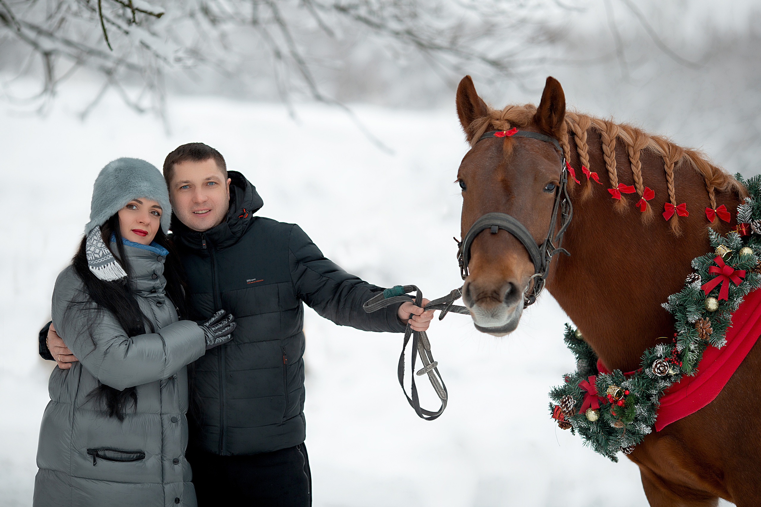 Екатерина с семьей и Радугой фотодень. Фотосессия с лошадьми в Нижнем Новгороде