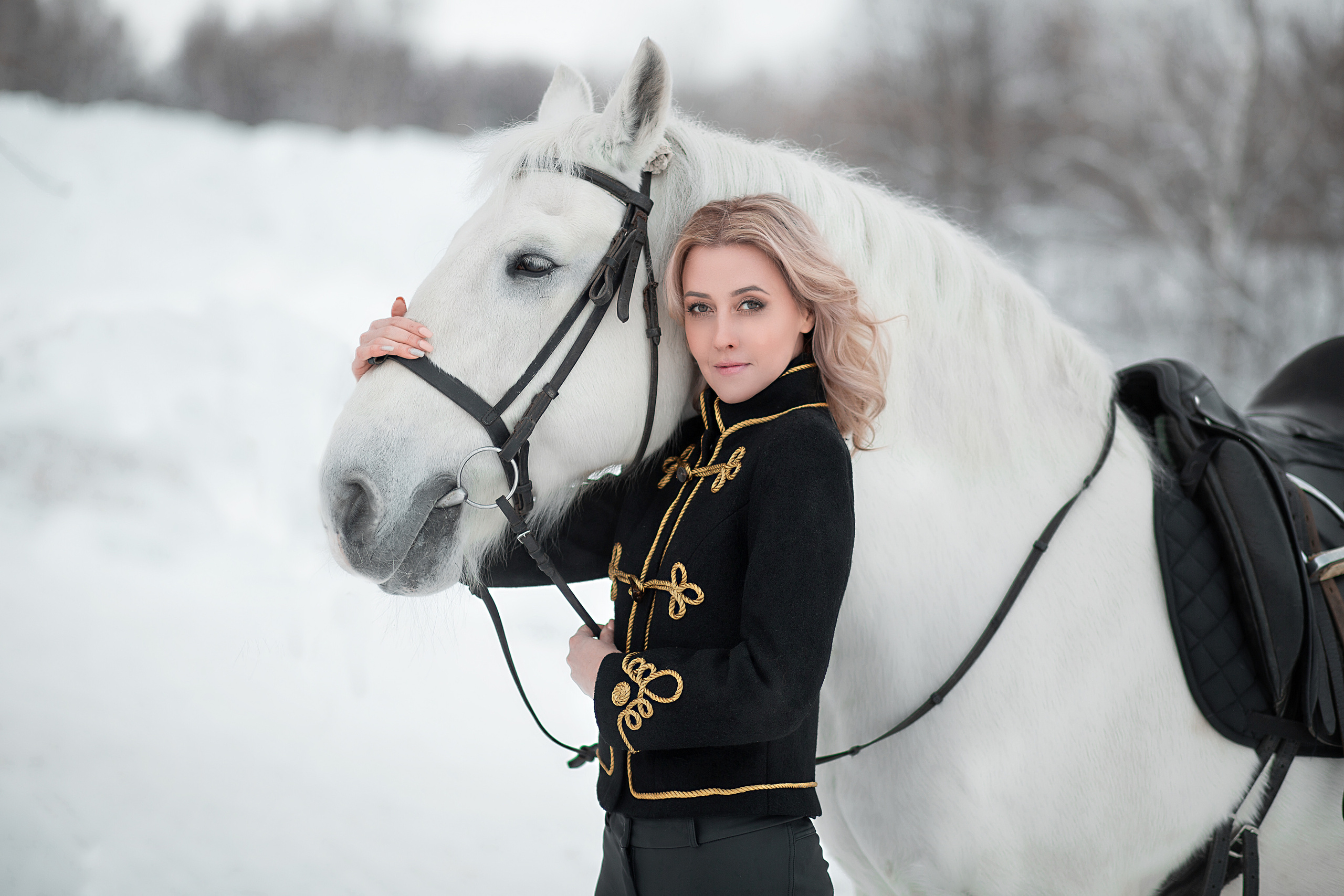 Фотосессия Анны и Воробья 09.01.22. Фотосессия с лошадьми в Нижнем Новгороде