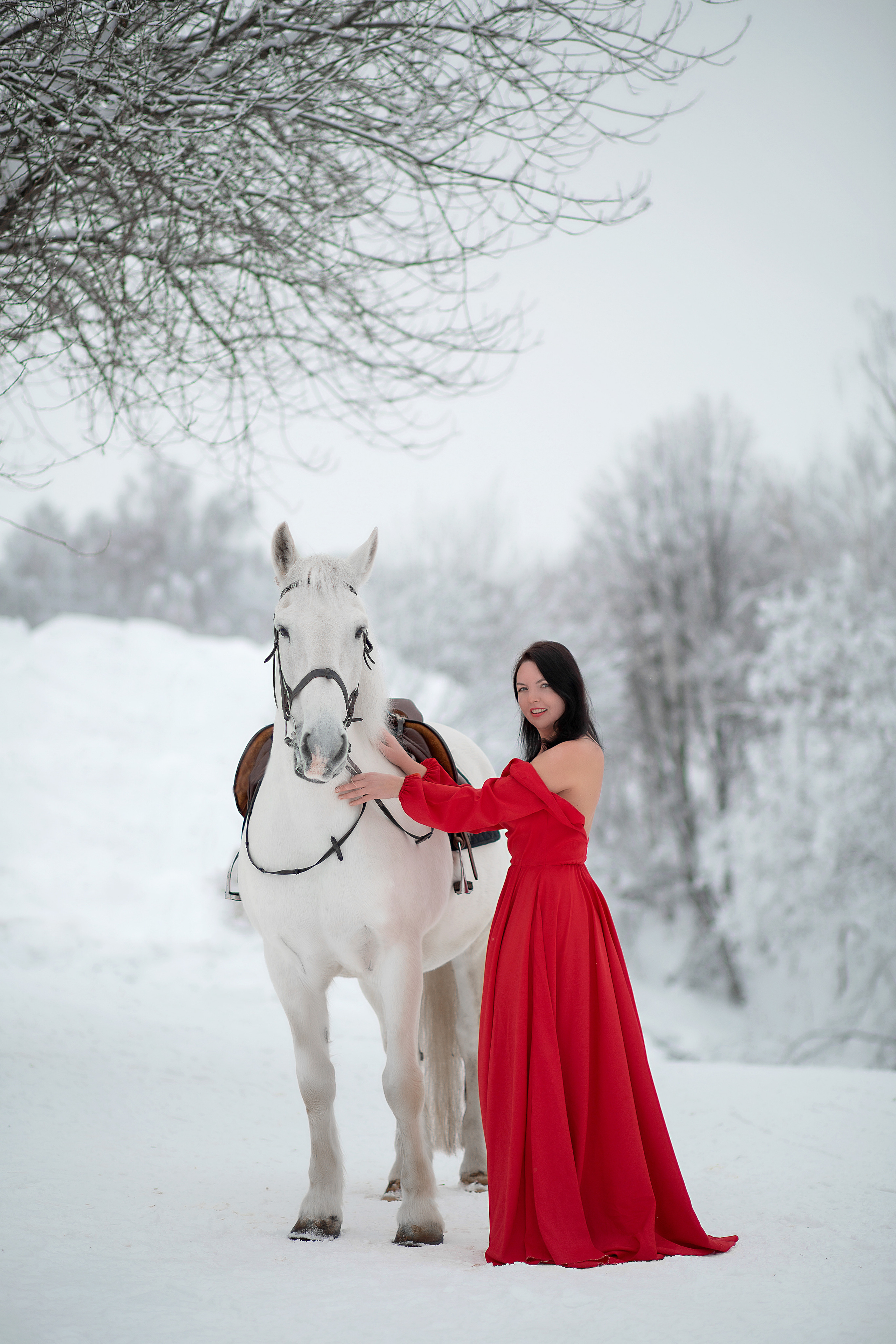 Светлана и Воробей 30.01.22. Фотосессия с лошадьми в Нижнем Новгороде