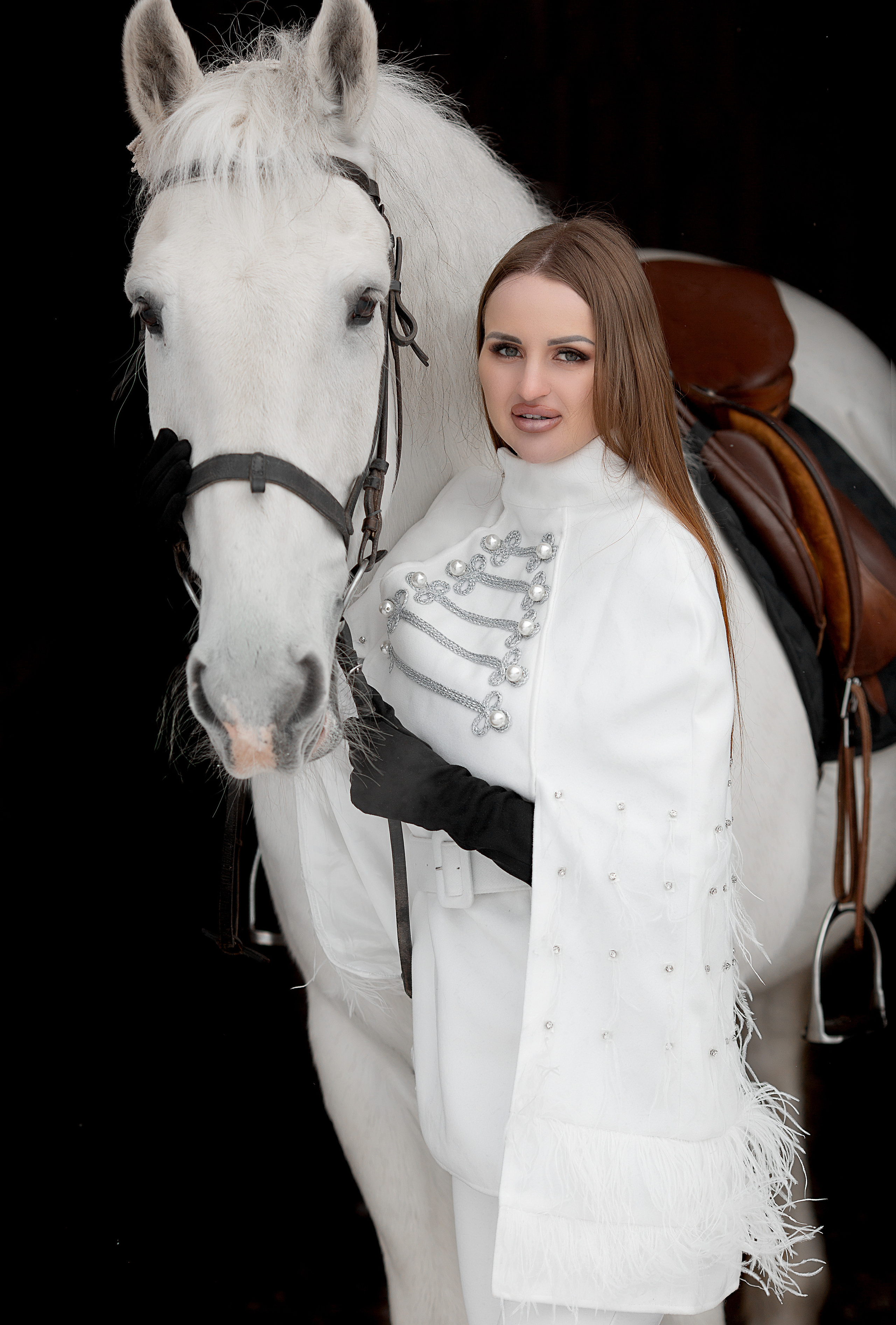 Мария и Воробей 22.01.22. Фотосессия с лошадьми в Нижнем Новгороде