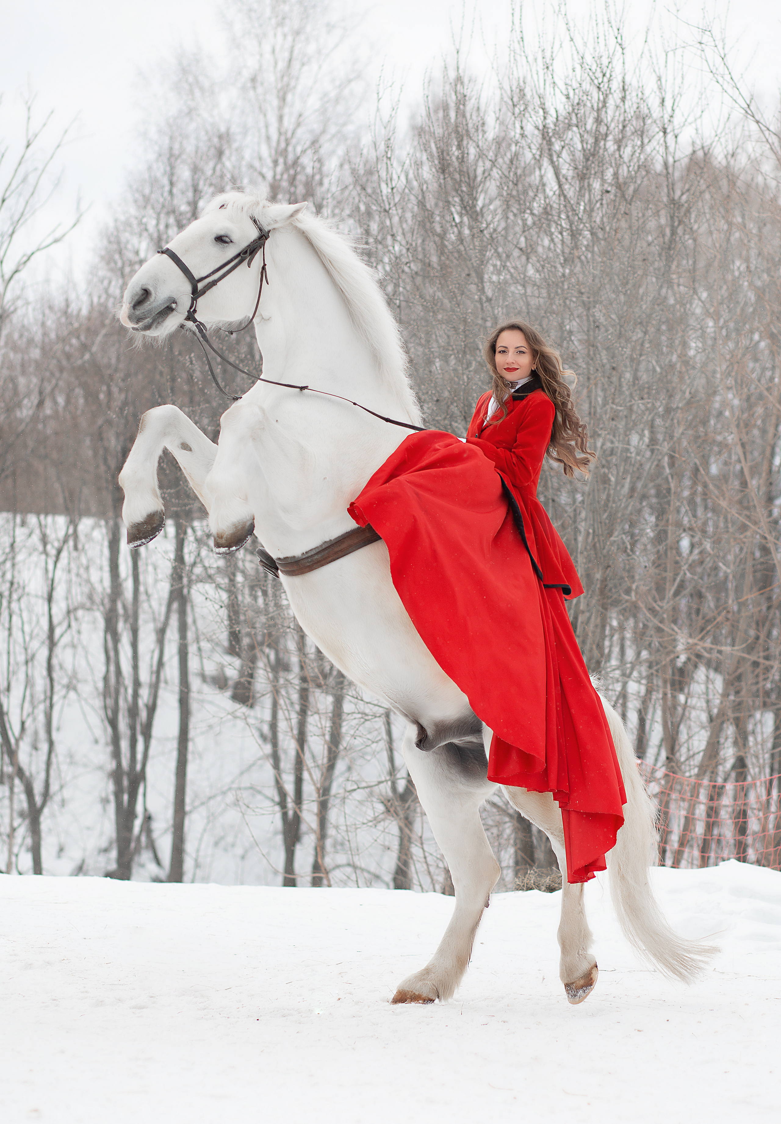 Евгения и Воробей 13.03.22. Фотосессия с лошадьми в Нижнем Новгороде