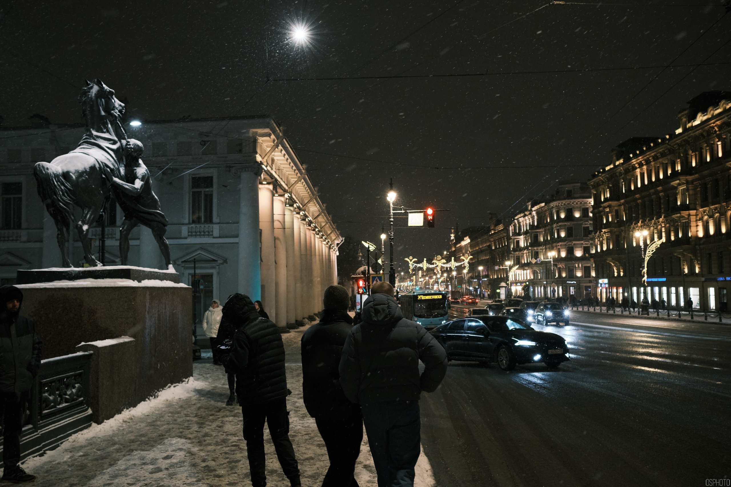 Снег и туман в Санкт-Петербурге. Фотографъ Сергѣевъ. Поймать мгновеніе