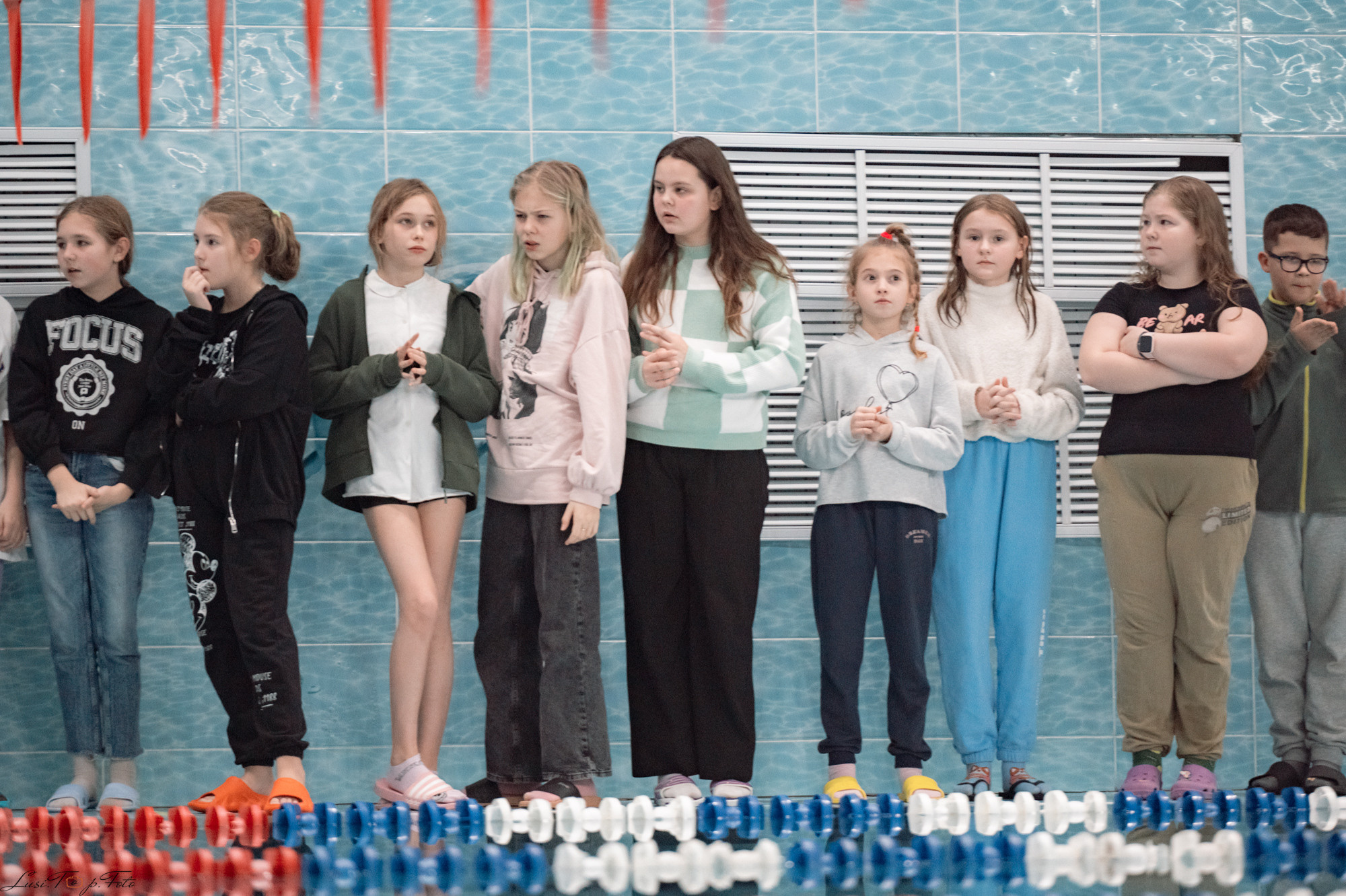 Соревнования по плаванию. Бассейн «Парус». Конный и фотограф с животными в Твери Топталова Люся